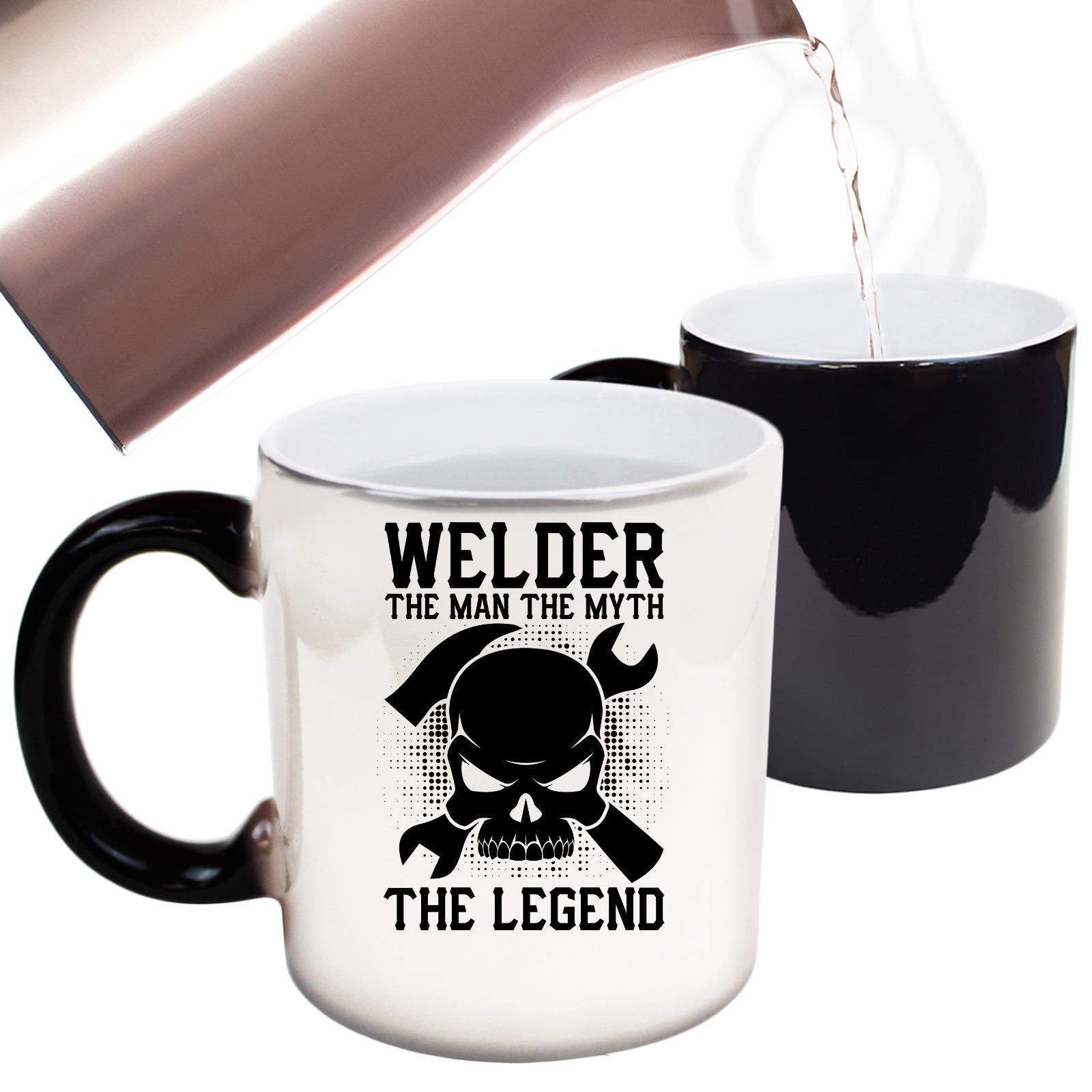 Welder The Man Myth Legend Skull - Funny Colour Changing Mug