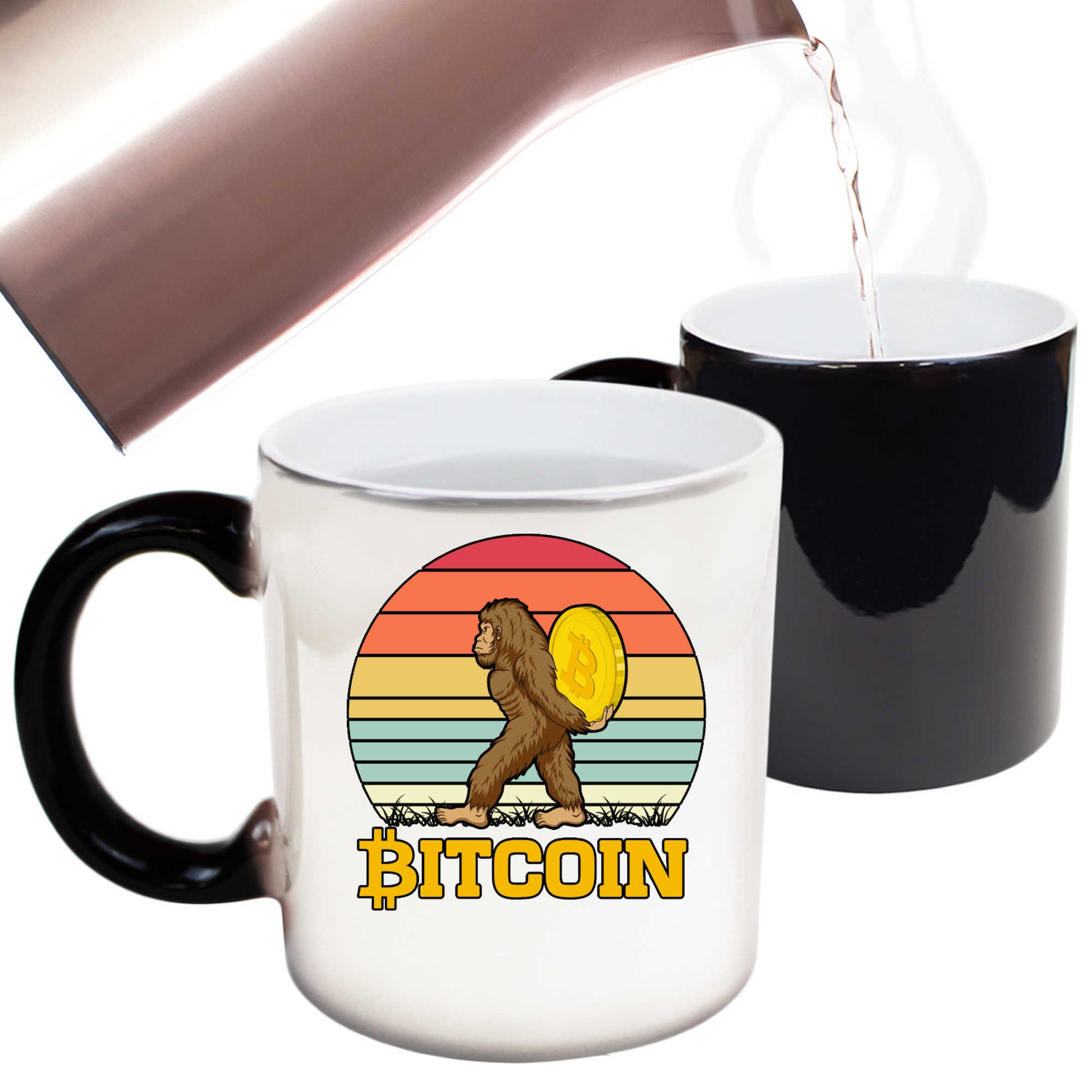 Bitcoin With Big Foot - Funny Colour Changing Mug