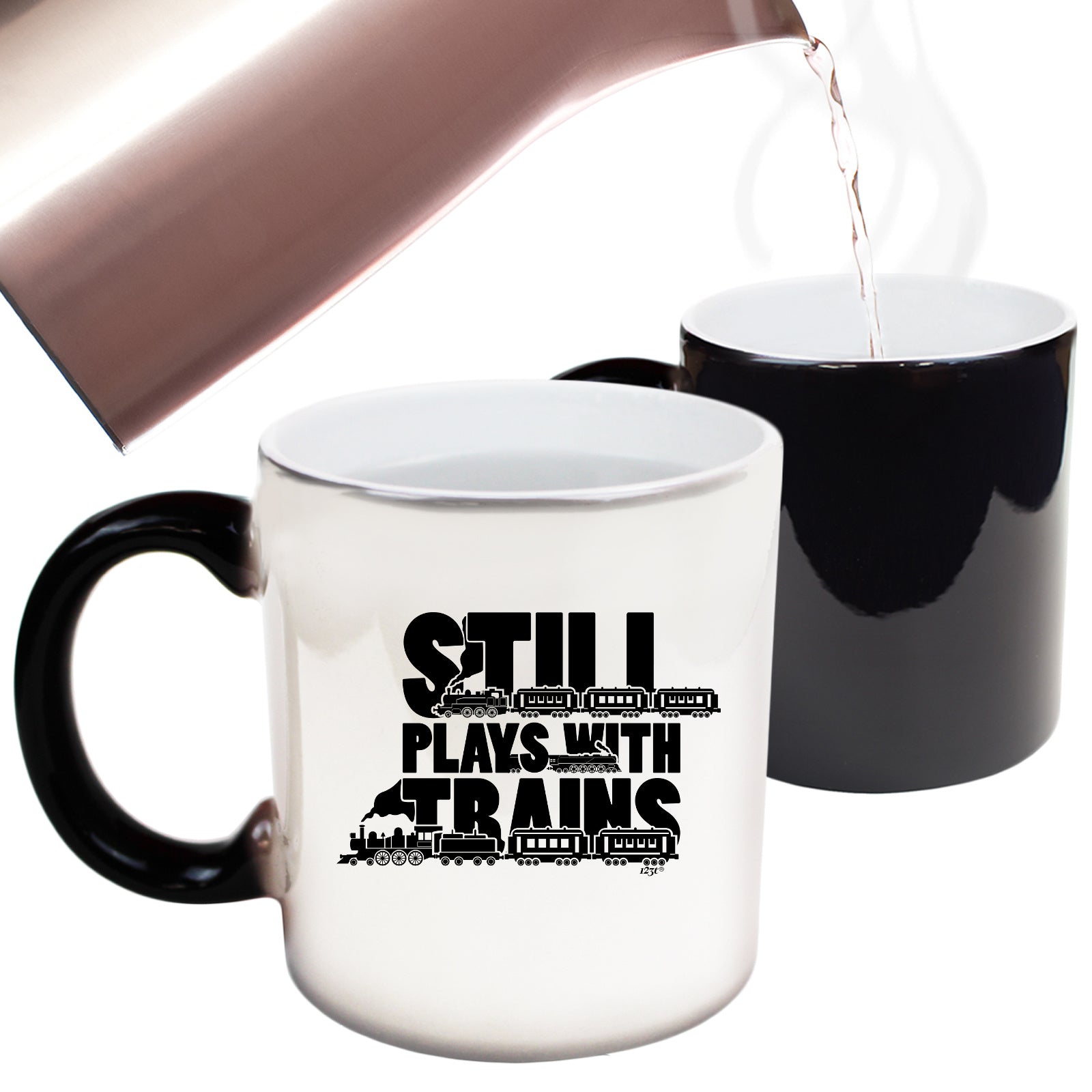 Still Plays With Trains - Funny Colour Changing Mug