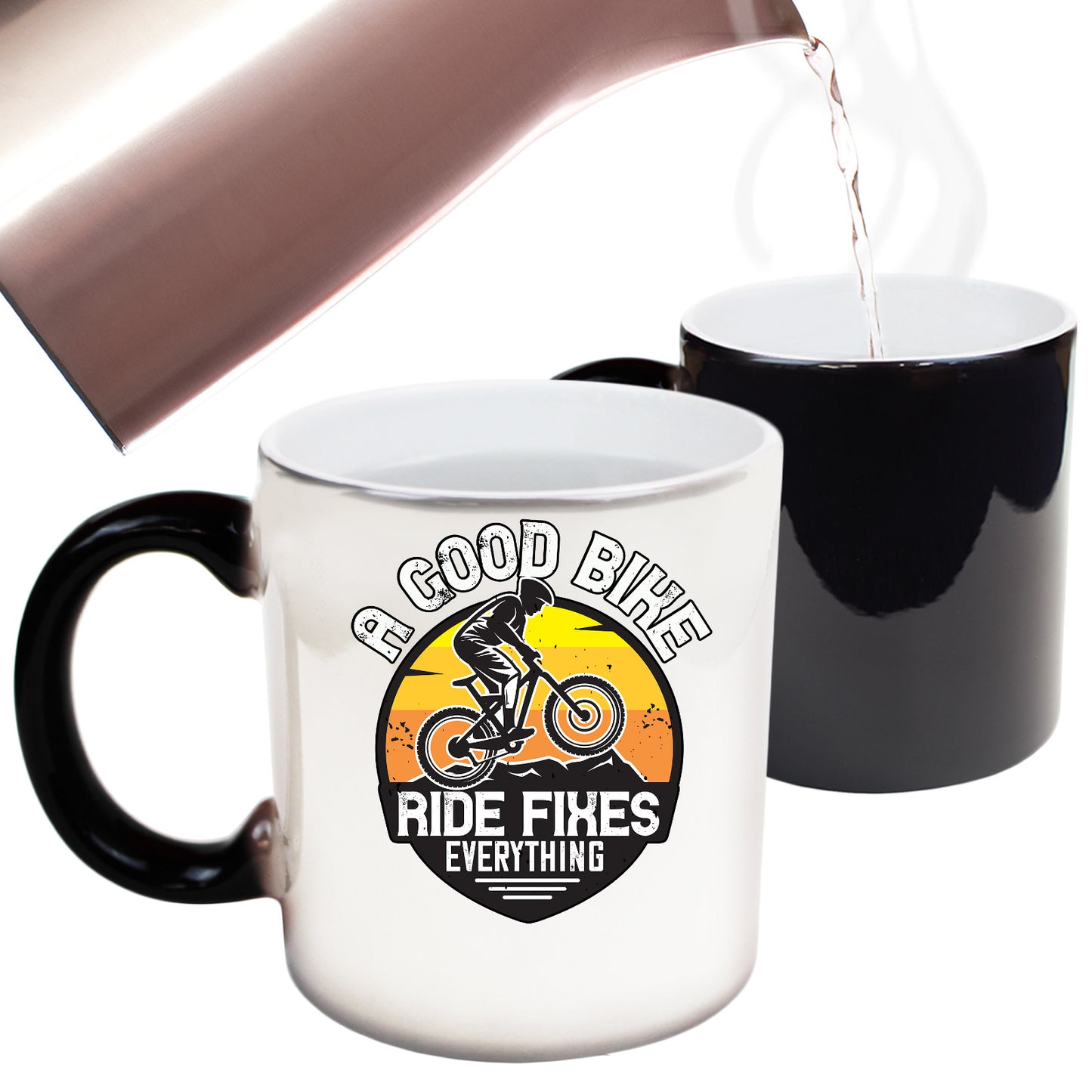 Dirt Bike A Good Bike Ride Fixes Everything - Funny Colour Changing Mug