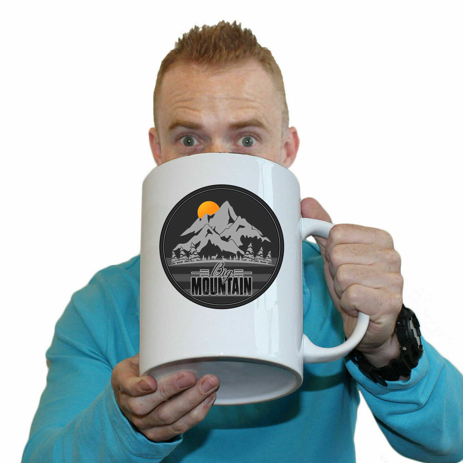Big Mountain Sun Climbing - Funny Giant 2 Litre Mug