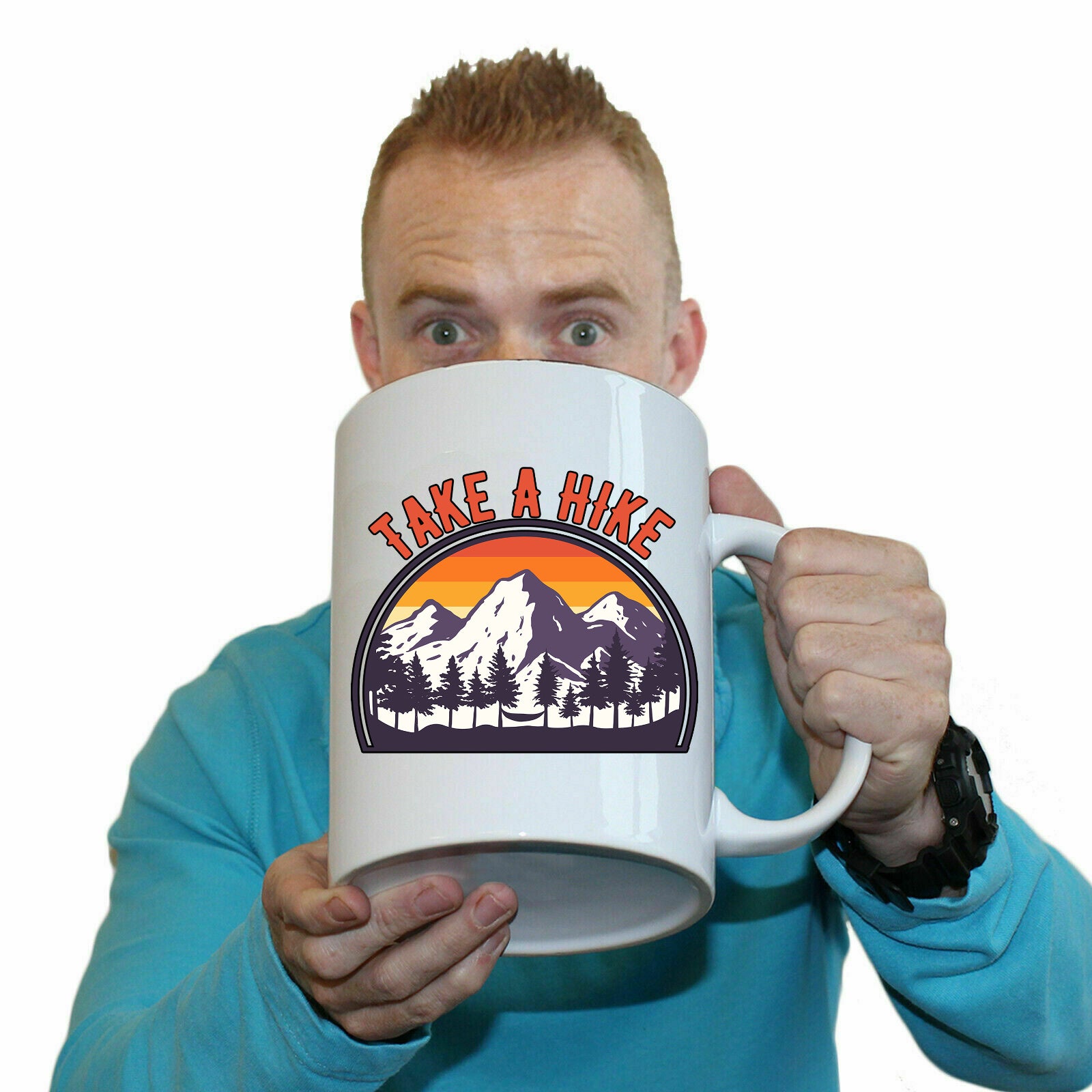 Take A Hike Hiking - Funny Giant 2 Litre Mug
