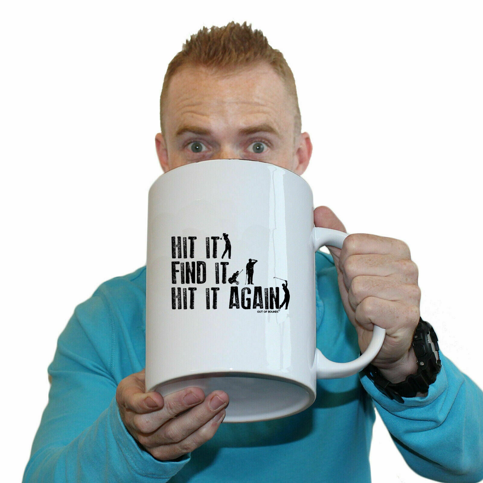 Oob Hit It Find It Hit It Again - Funny Giant 2 Litre Mug