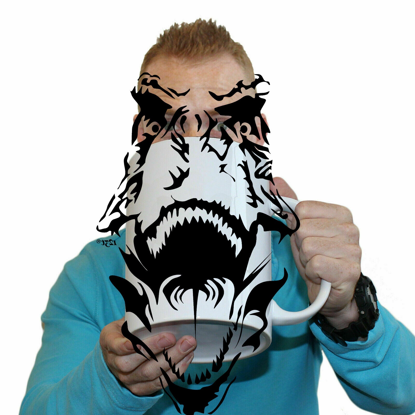 Wanna See My Trex Head Black - Funny Giant 2 Litre Mug