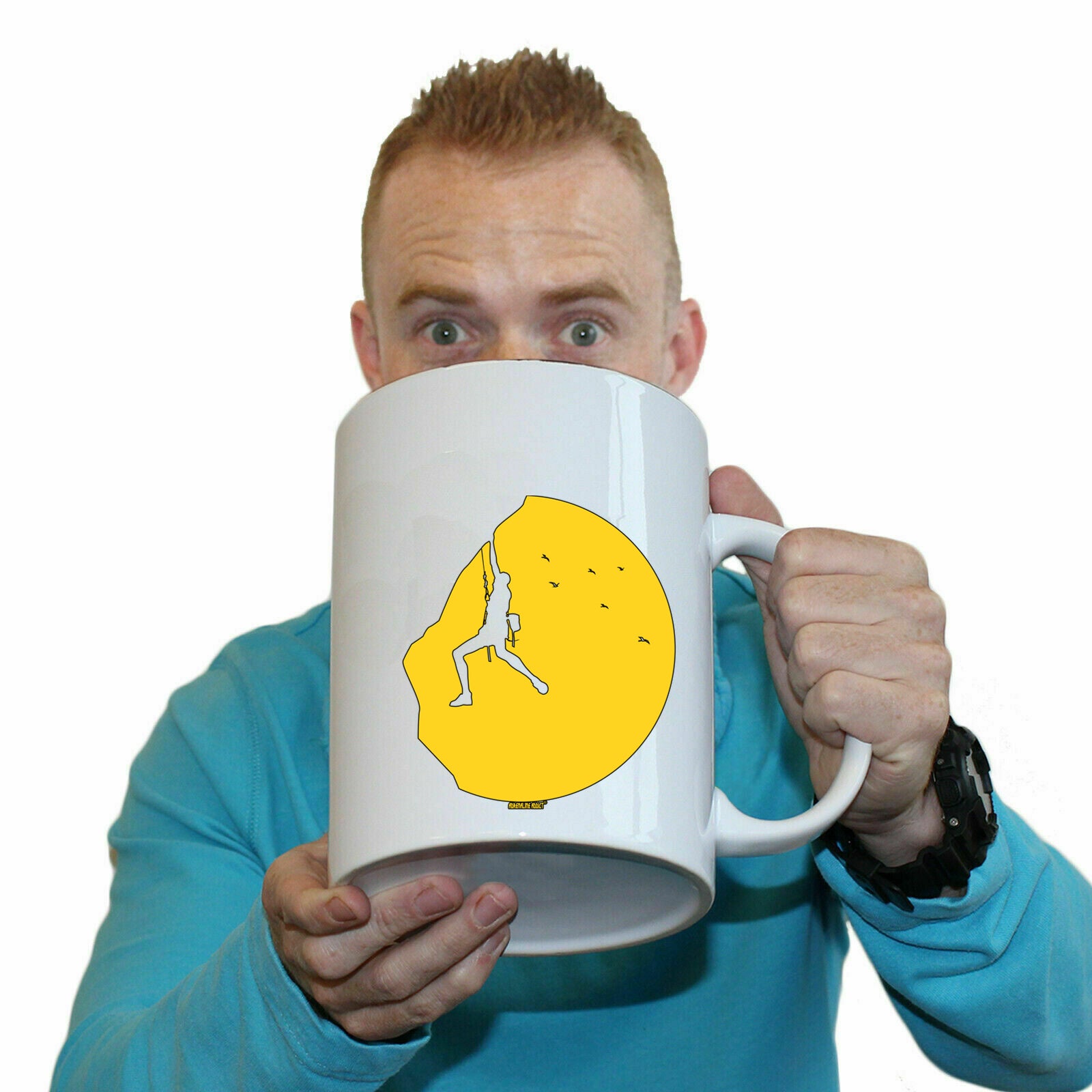 Aa Climbing Sunset - Funny Giant 2 Litre Mug
