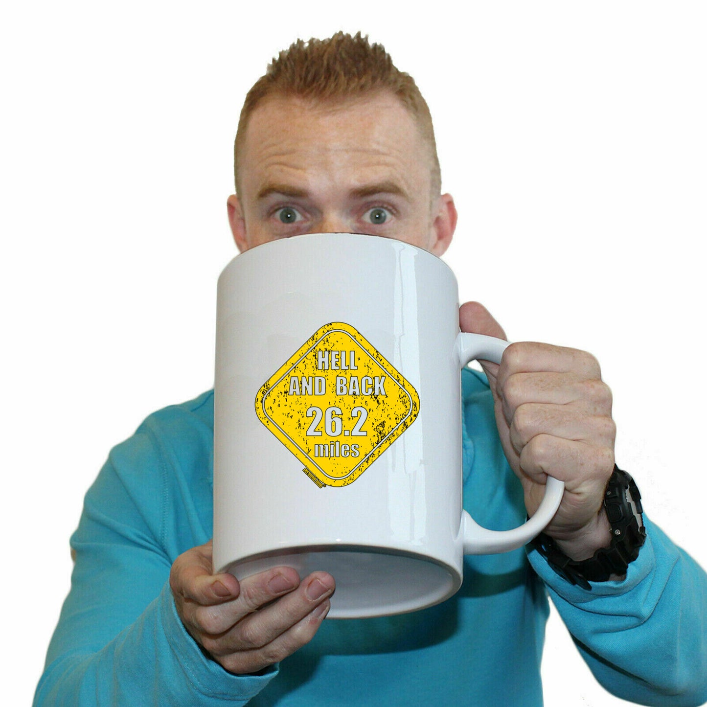 Pb Hell And Back 26 Miles - Funny Giant 2 Litre Mug