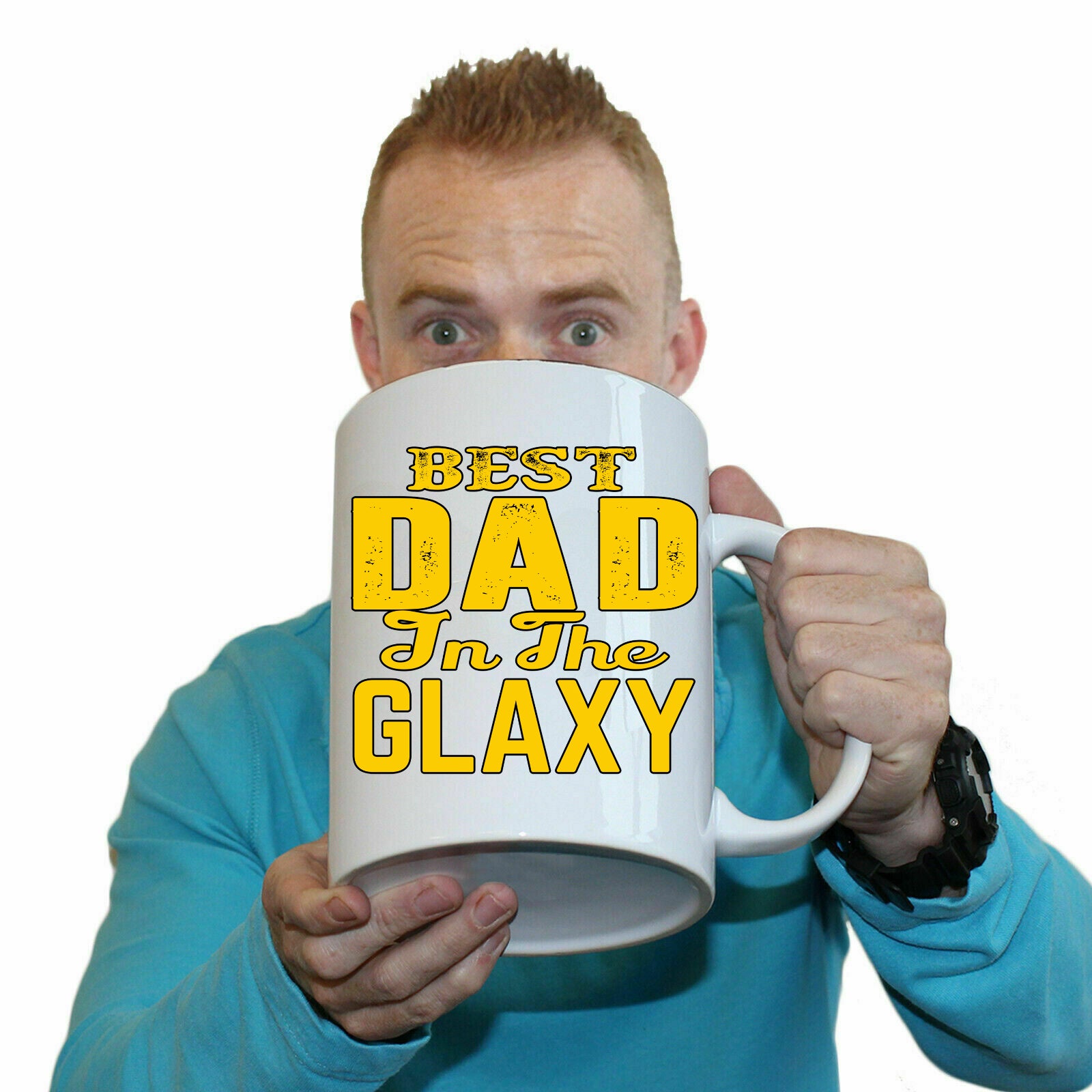 Best Dad In The Galaxy Father Dadyy - Funny Giant 2 Litre Mug