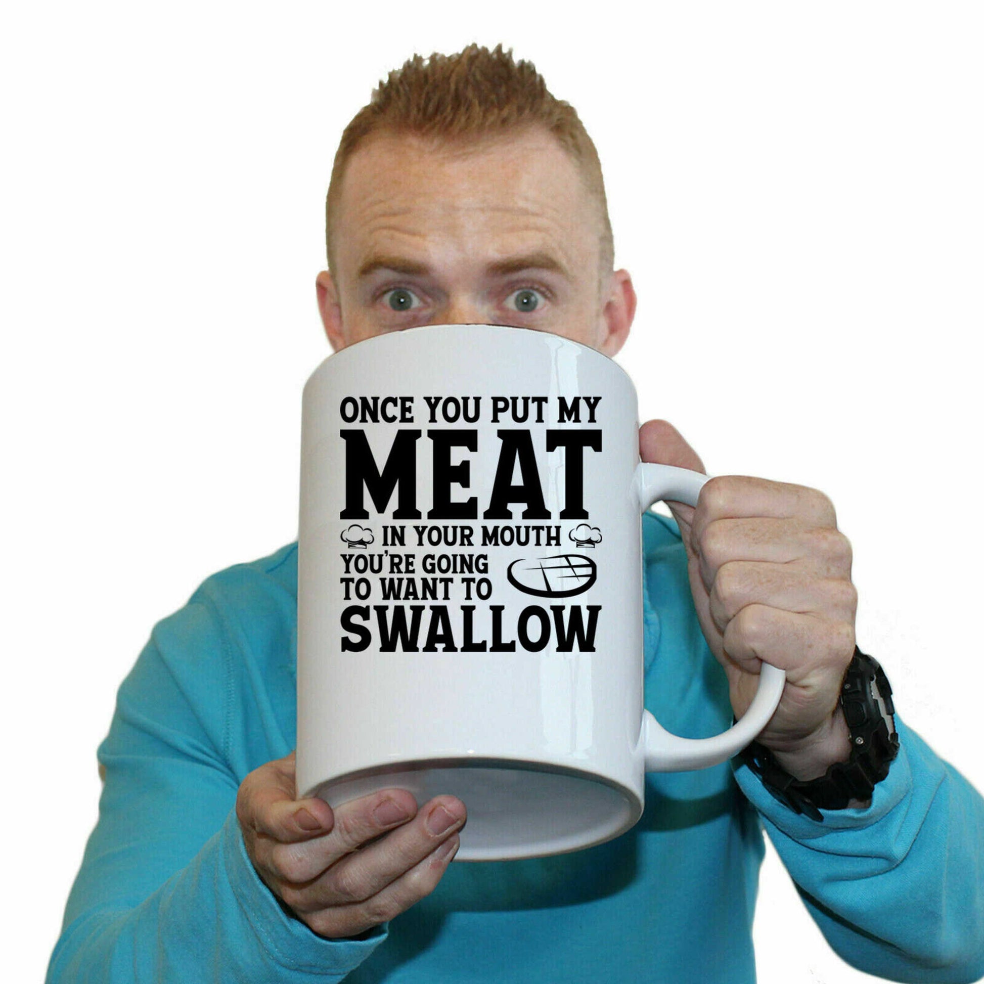 Bbq Grilling Once You Put My Meat In Your Mouth - Funny Giant 2 Litre Mug