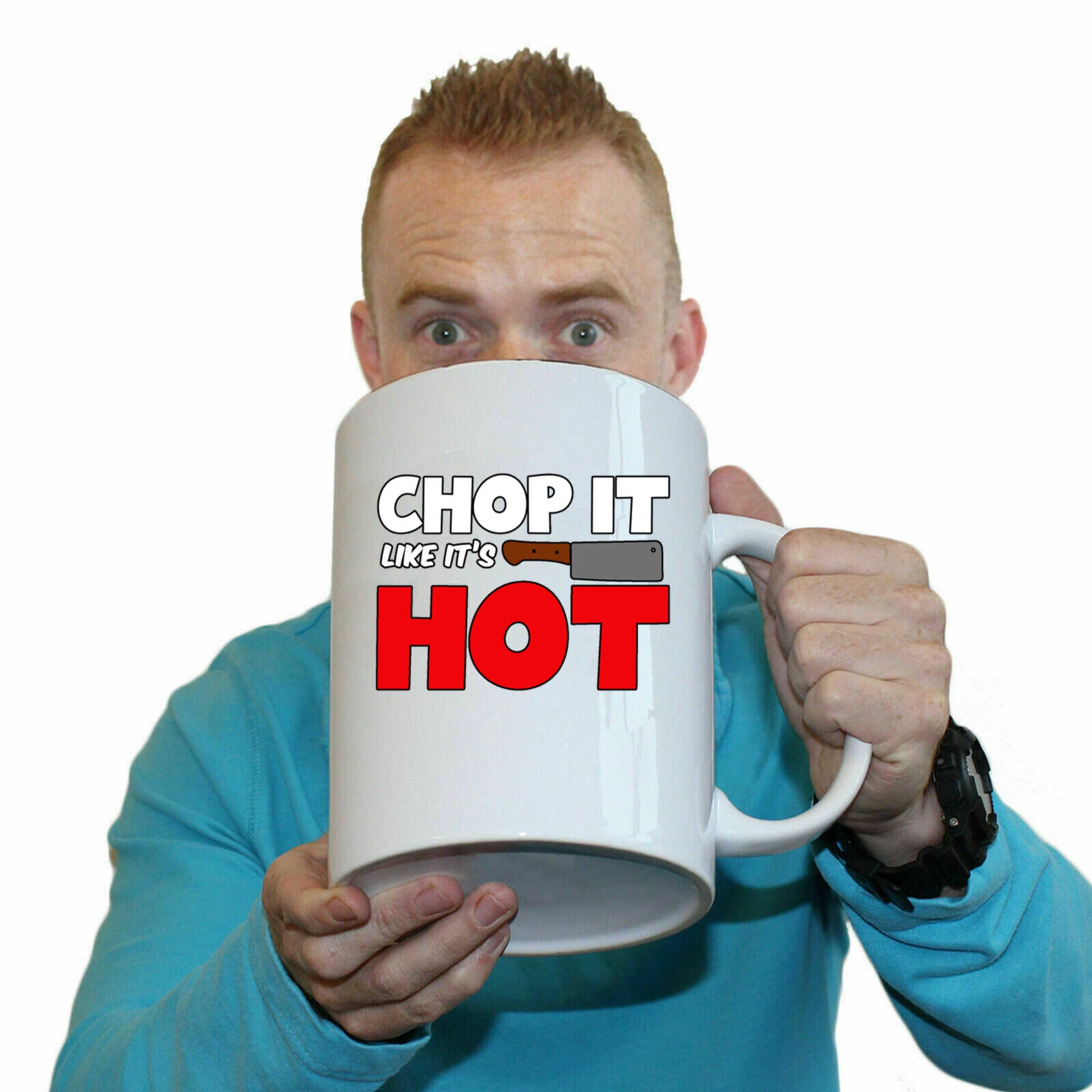 Chop It Like It Is Hot Chef Kitchen - Funny Giant 2 Litre Mug
