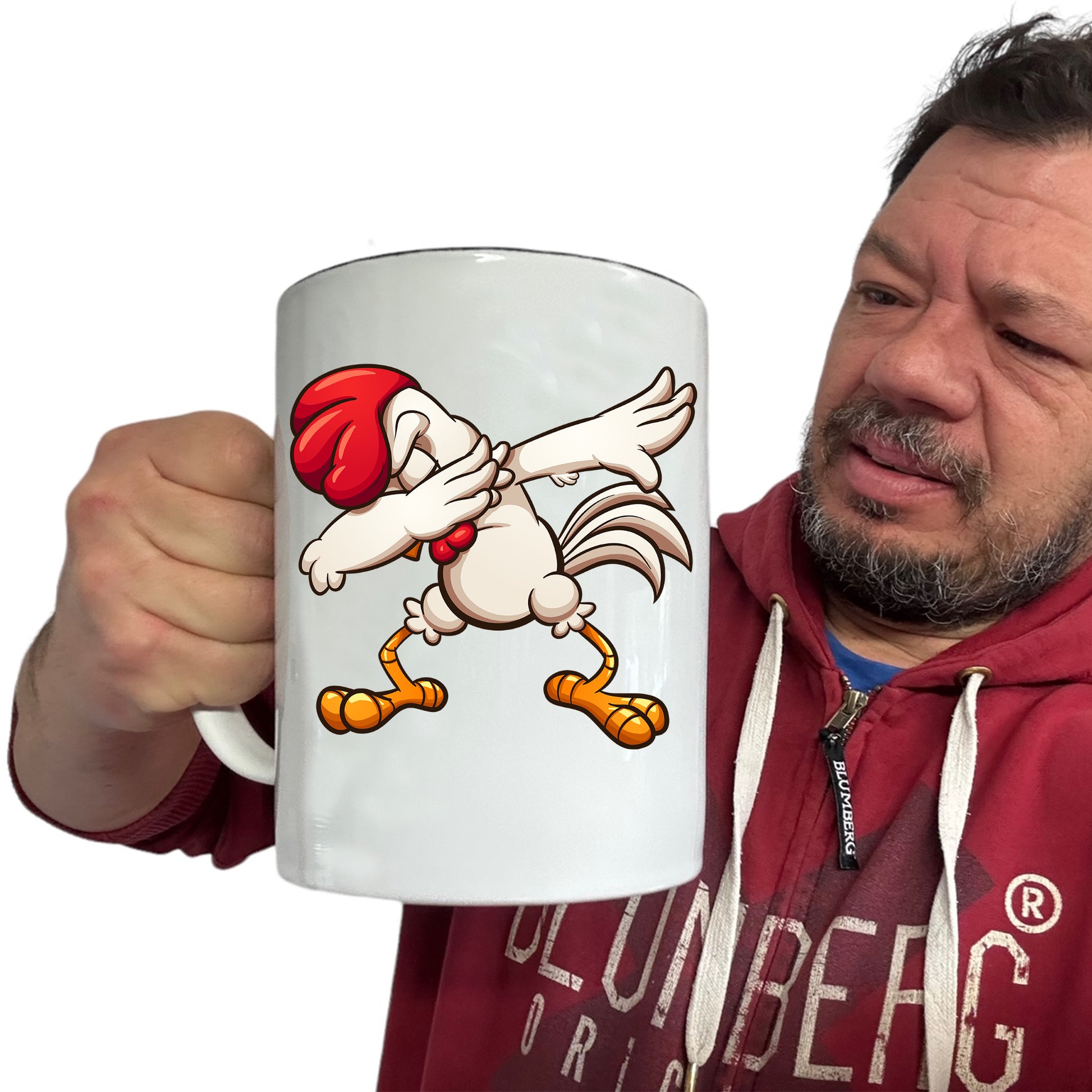 Chicken Dabbing Santa Christmas Chickens - Funny Giant 2 Litre Mug