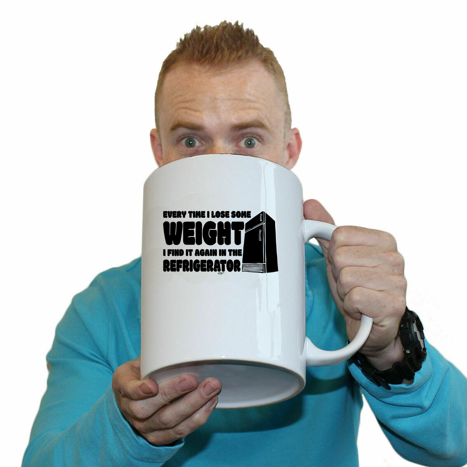 Every Time Lose Some Weight Refrigerator - Funny Giant 2 Litre Mug