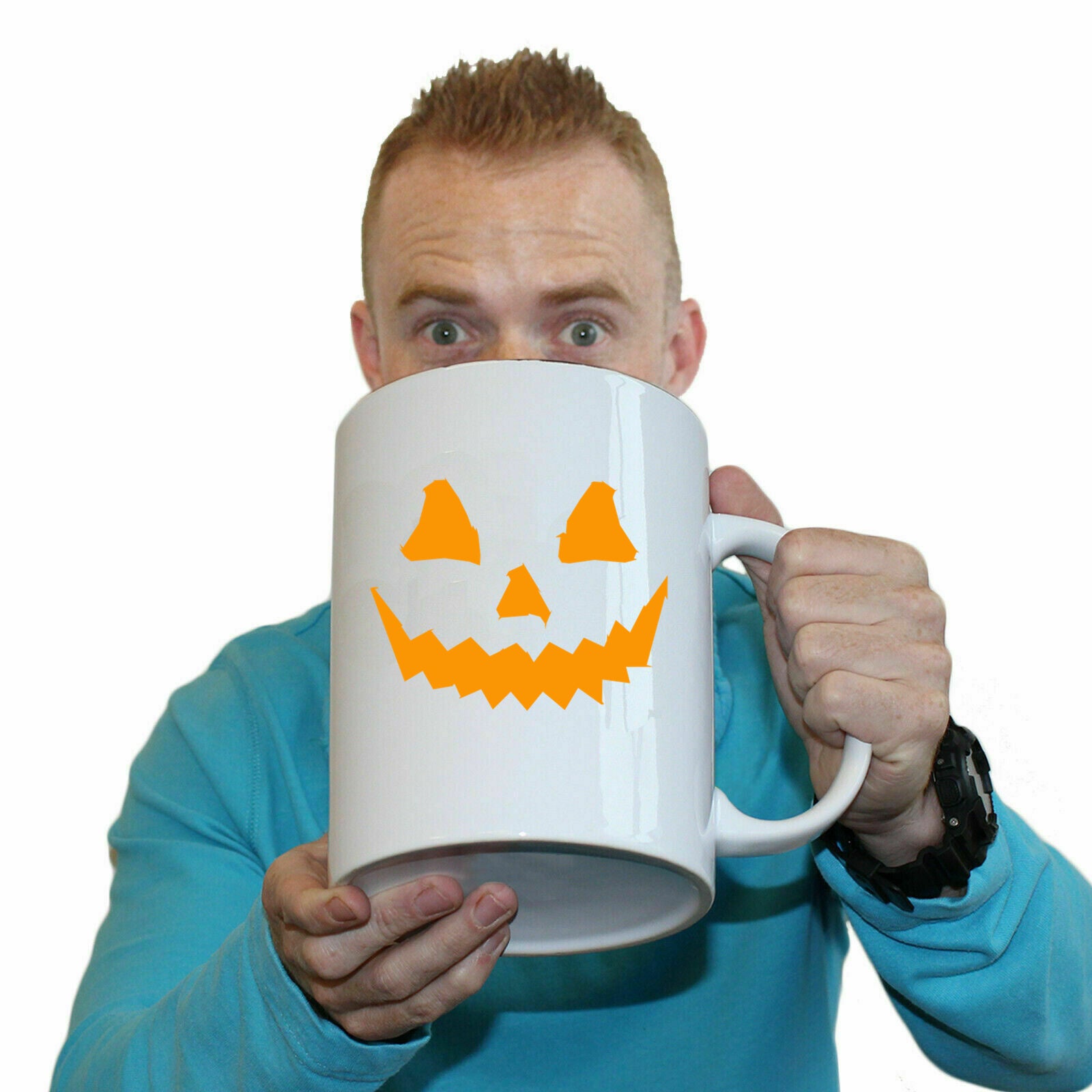 Pumpkin Smile Orange - Funny Giant 2 Litre Mug