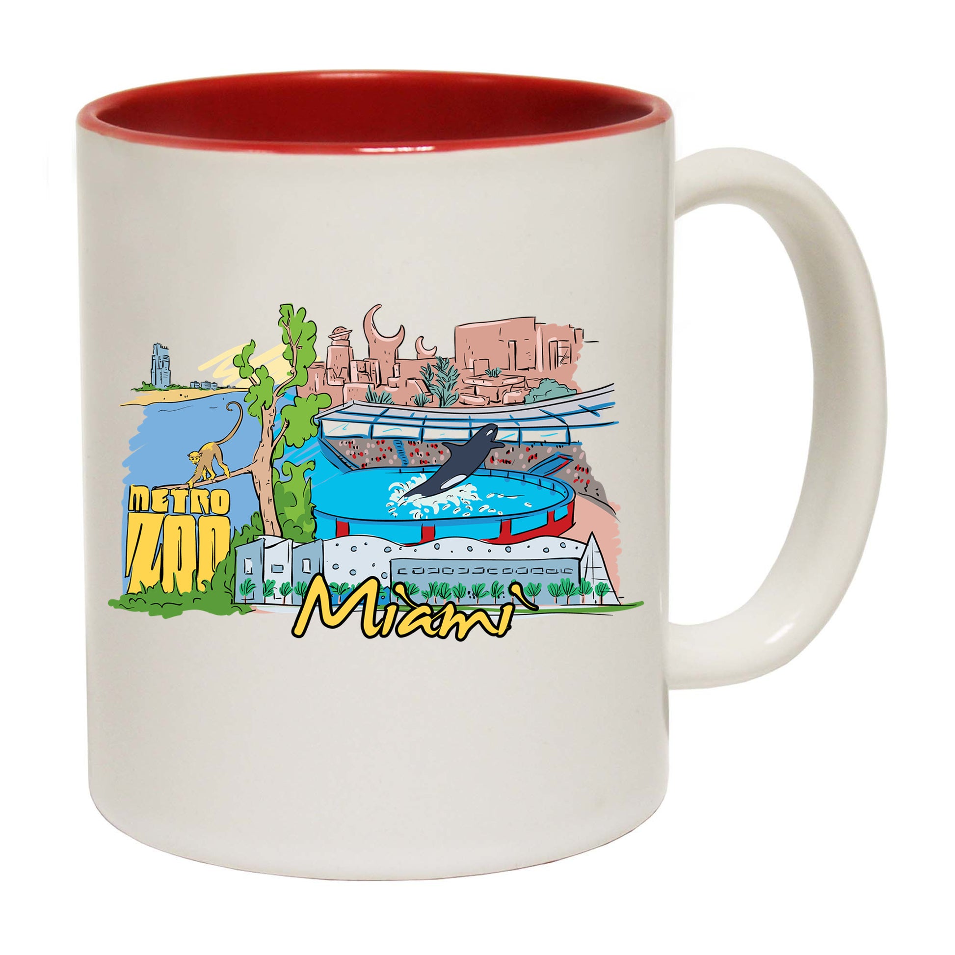 Miami South Florida Country Flag Destination - Funny Coffee Mug