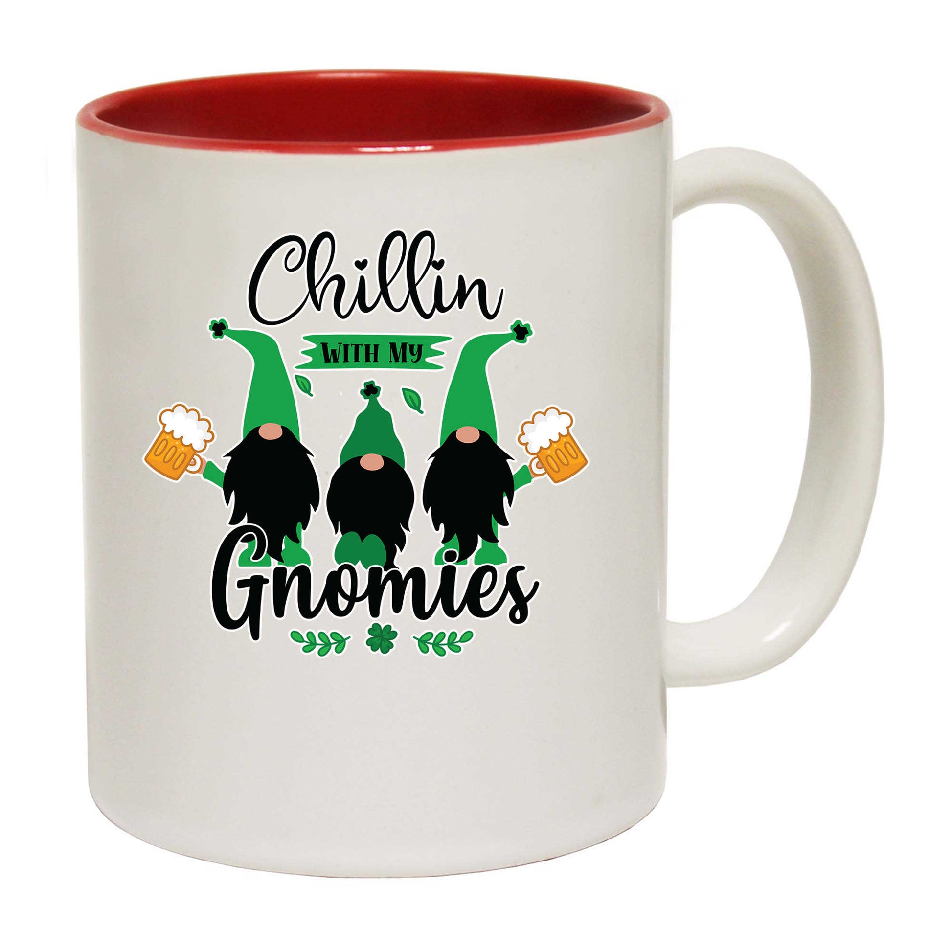 Chillin With My Gnomies Irish St Patricks Day Ireland - Funny Coffee Mug