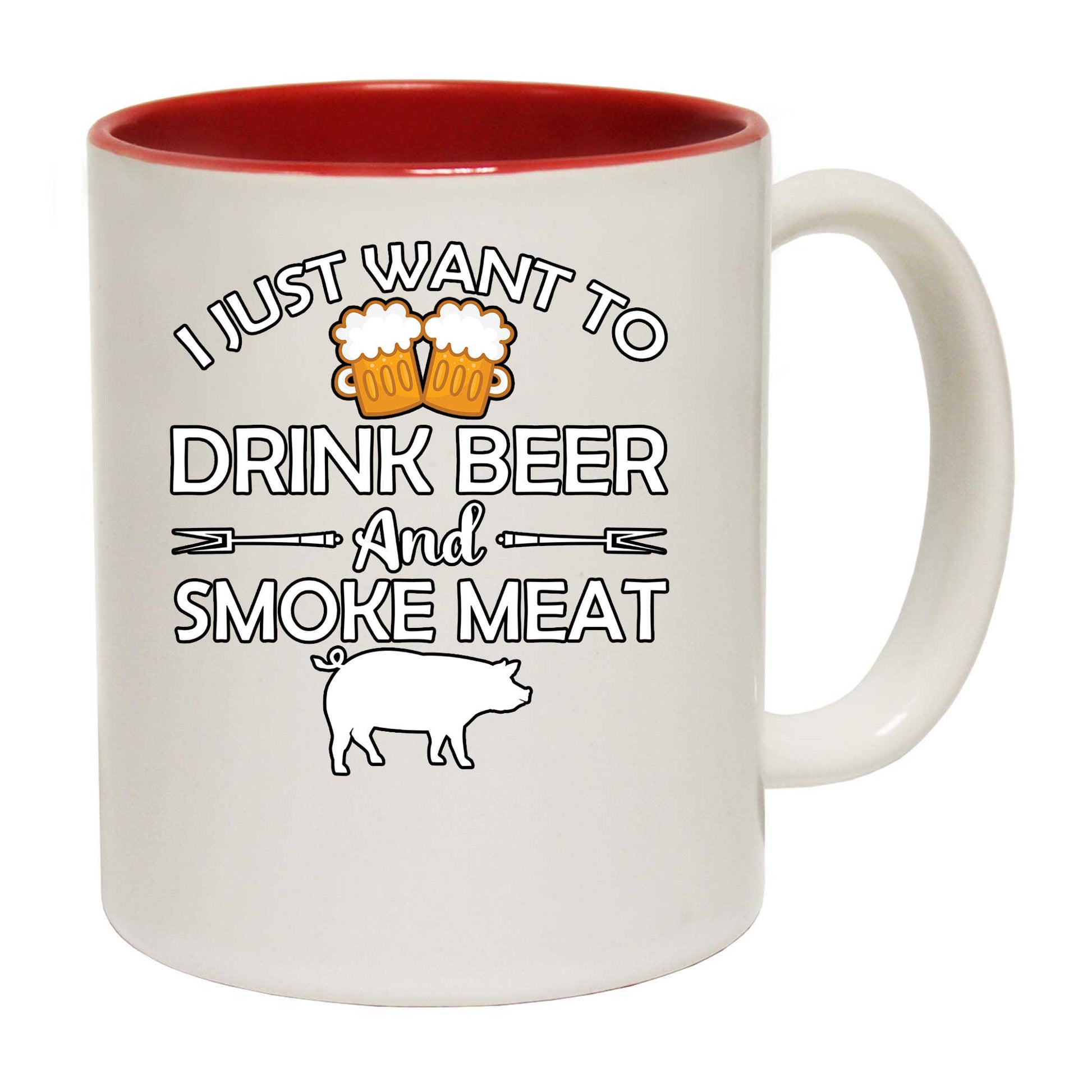 Bbq Shirt Drink Beer Smoke Meat Grill - Funny Coffee Mug