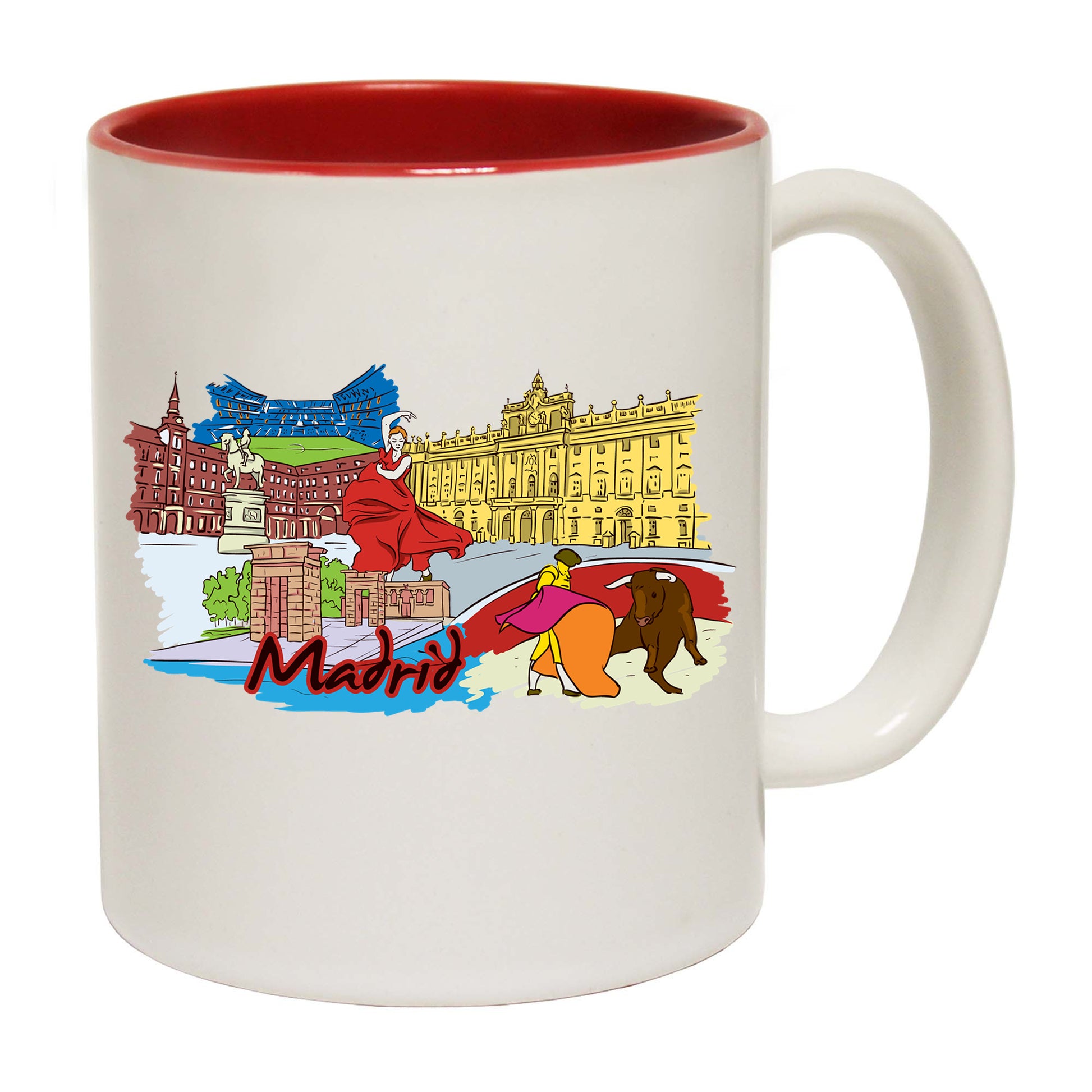 Madrid Spain Country Flag Destination - Funny Coffee Mug