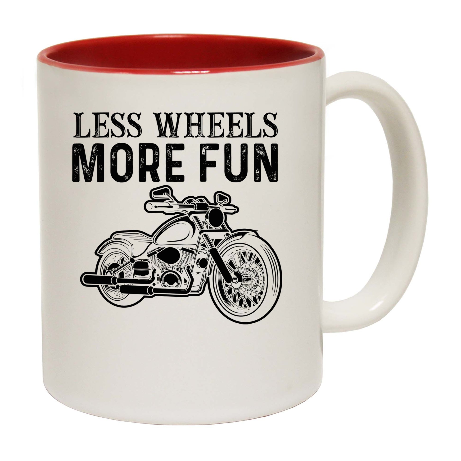 Less Wheeles More Fun Motorcycle Motorbike - Funny Coffee Mug