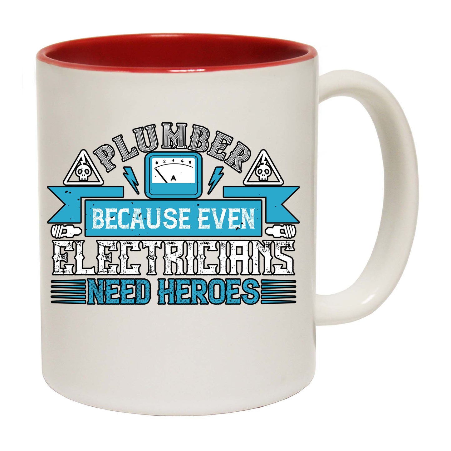 Plumber Because Even Electricians Need Heroes Sparky - Funny Coffee Mug