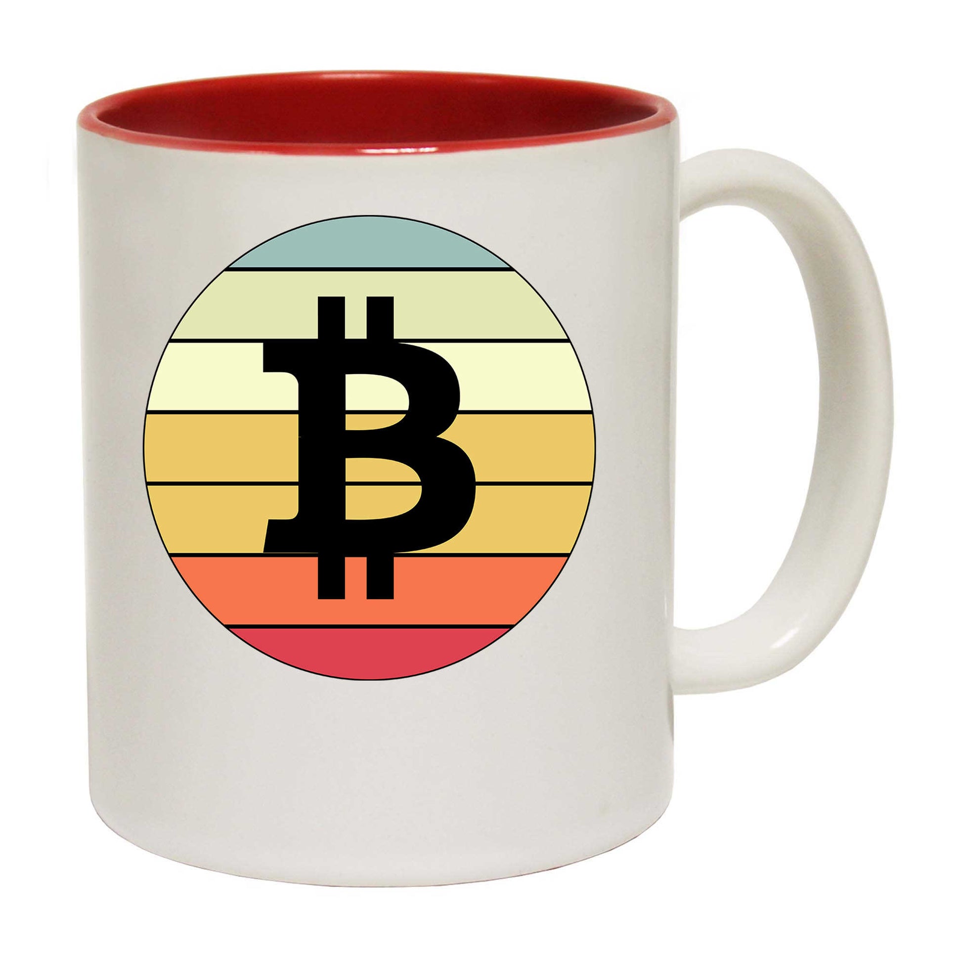Bitcoin Vintage Sunset Cryptocurrency - Funny Coffee Mug