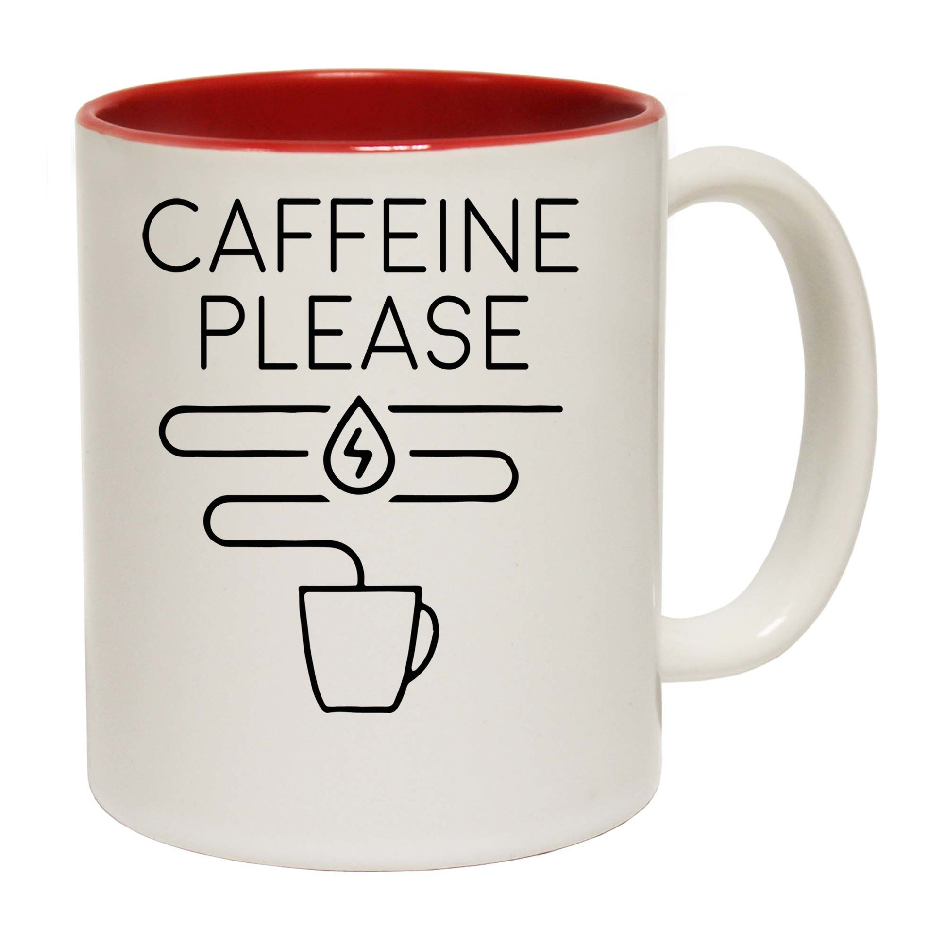 Caffeine Please Coffee - Funny Coffee Mug