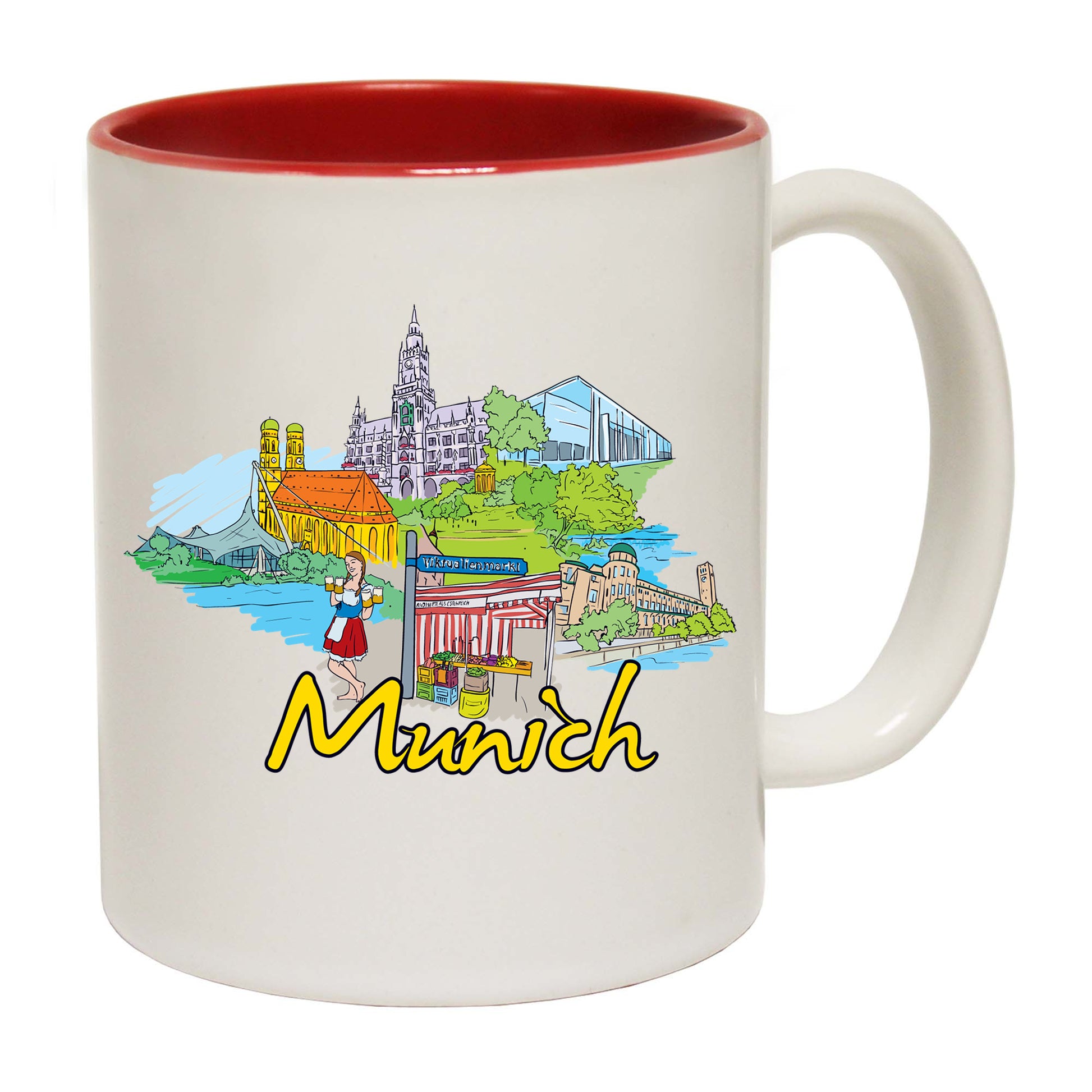 Munich Bavaria Germany Country Flag Destination - Funny Coffee Mug