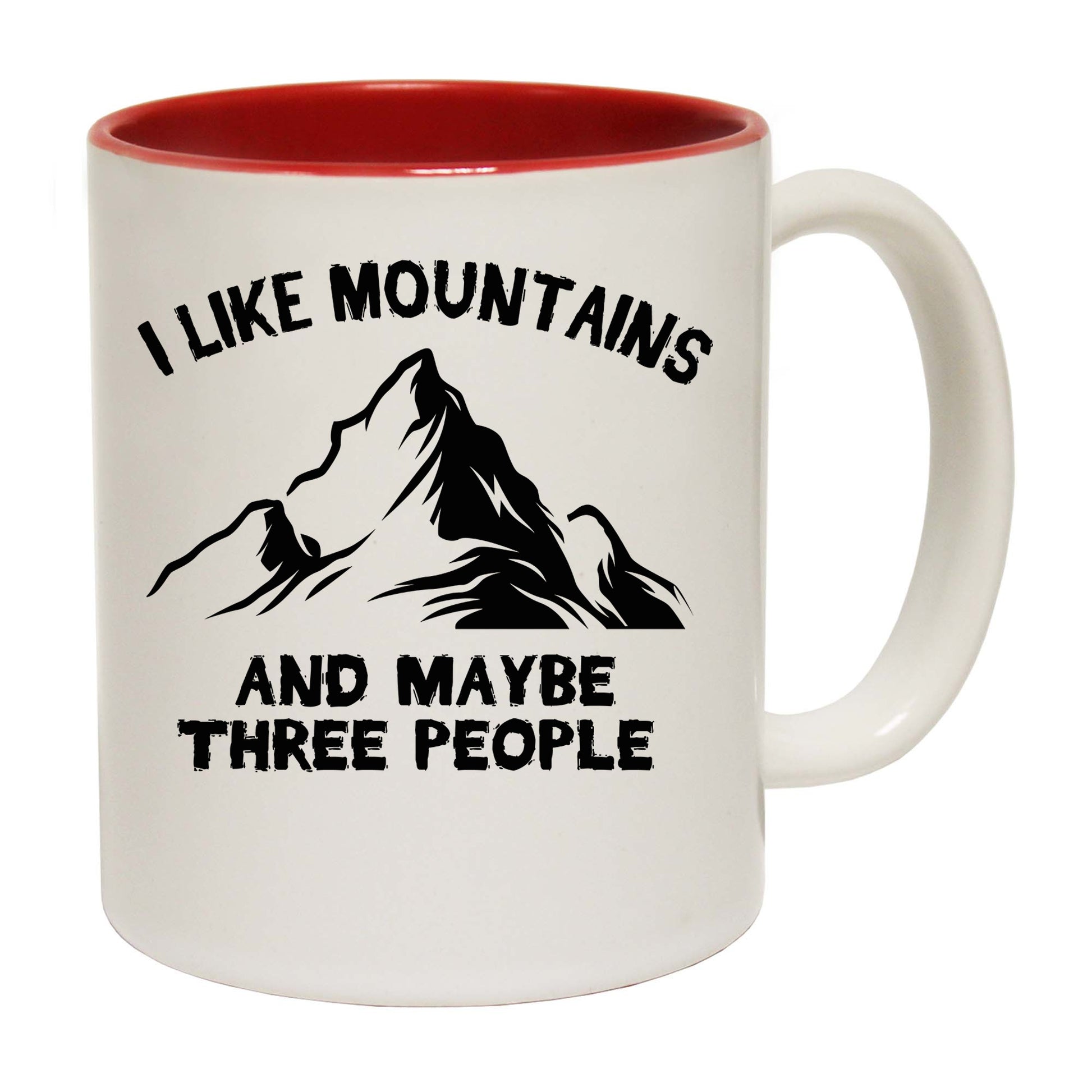 I Live Mountains And 3 People Mountain Climbing - Funny Coffee Mug