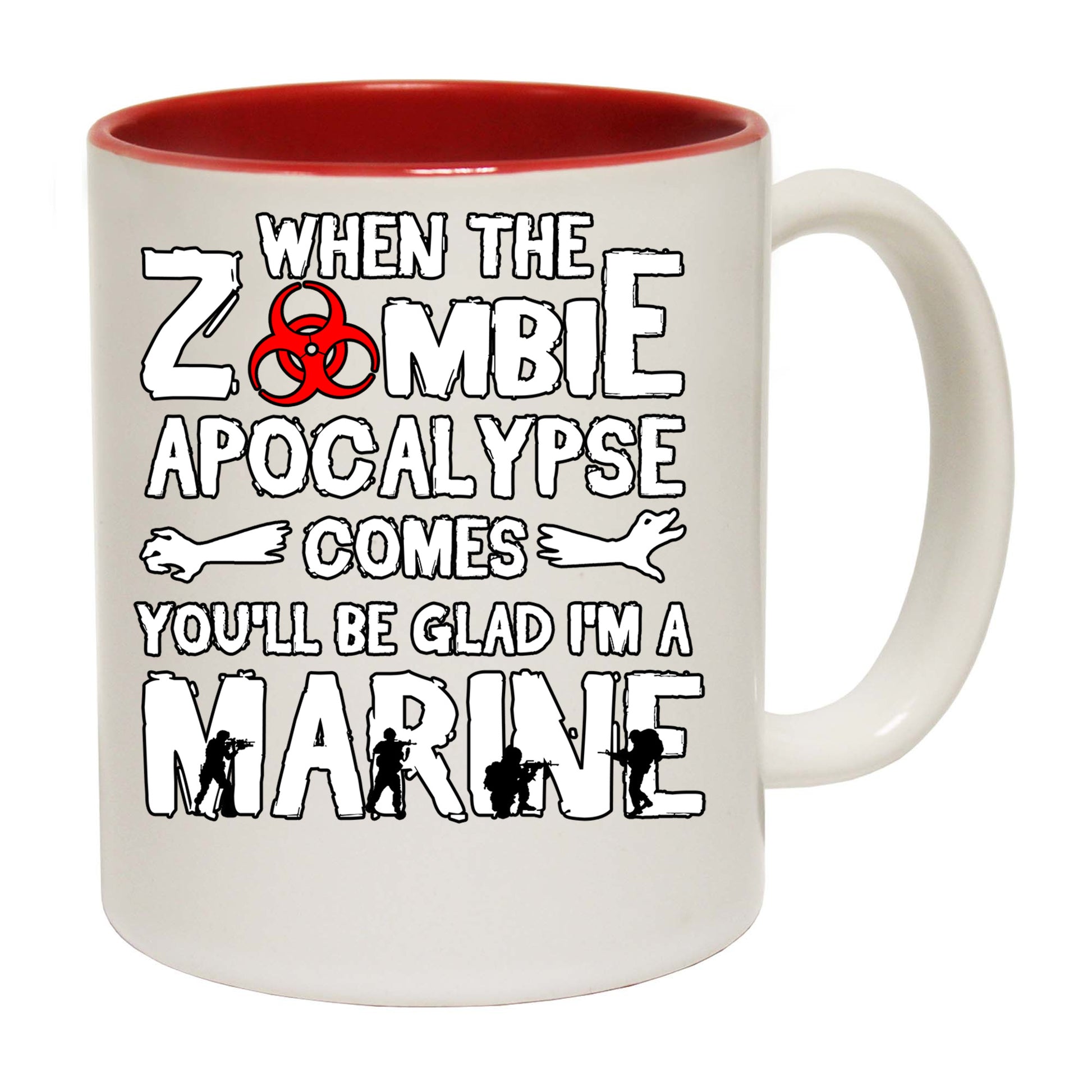 When The Zombie Apocalypse Comes Marine - Funny Coffee Mug