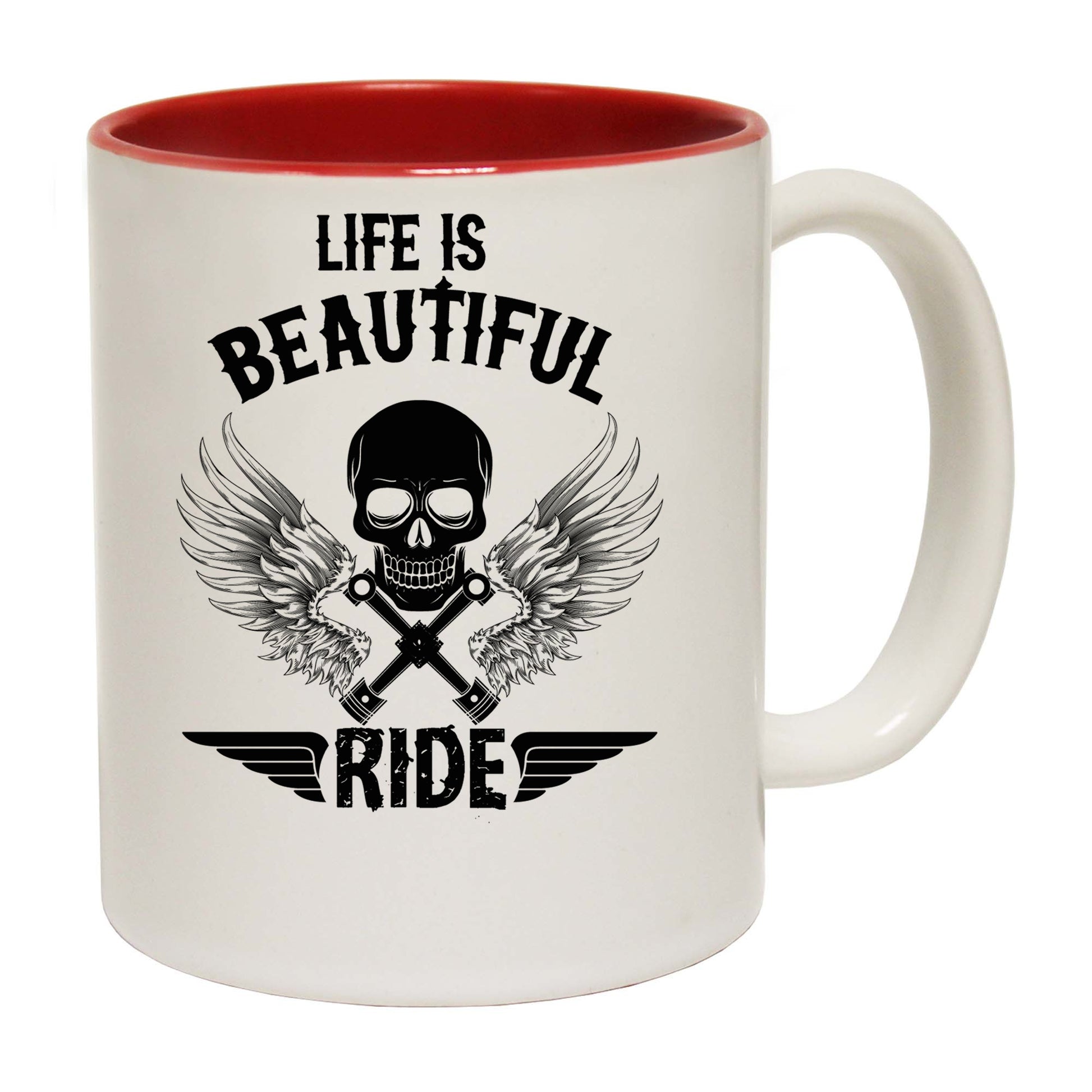 Life Is Beautiful Ride Motorcycle Motorbike - Funny Coffee Mug