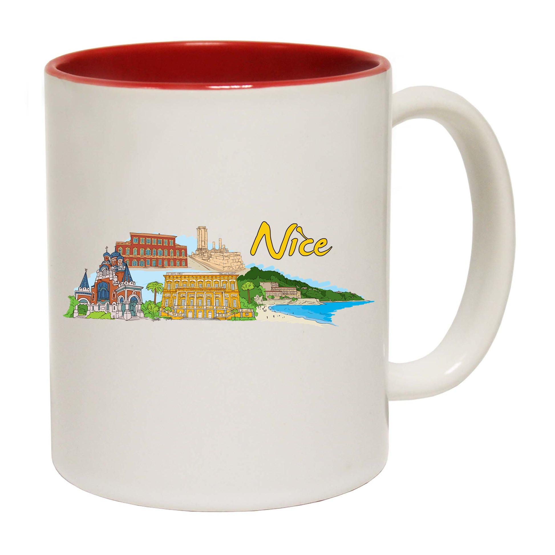 Nice France Country Flag Destination - Funny Coffee Mug