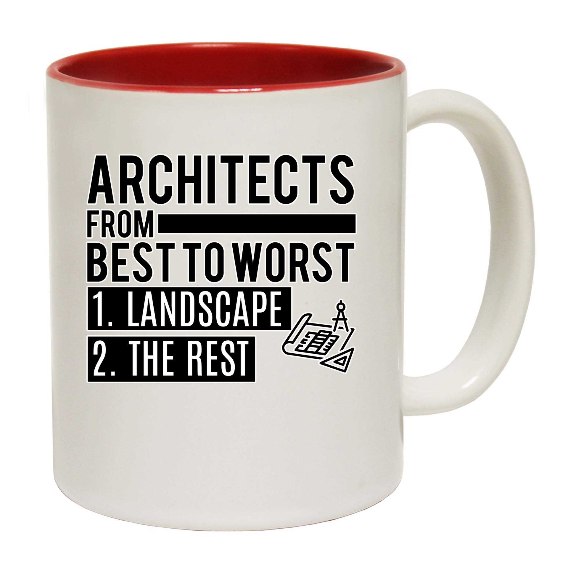 Architects From Best To Worst - Funny Coffee Mug