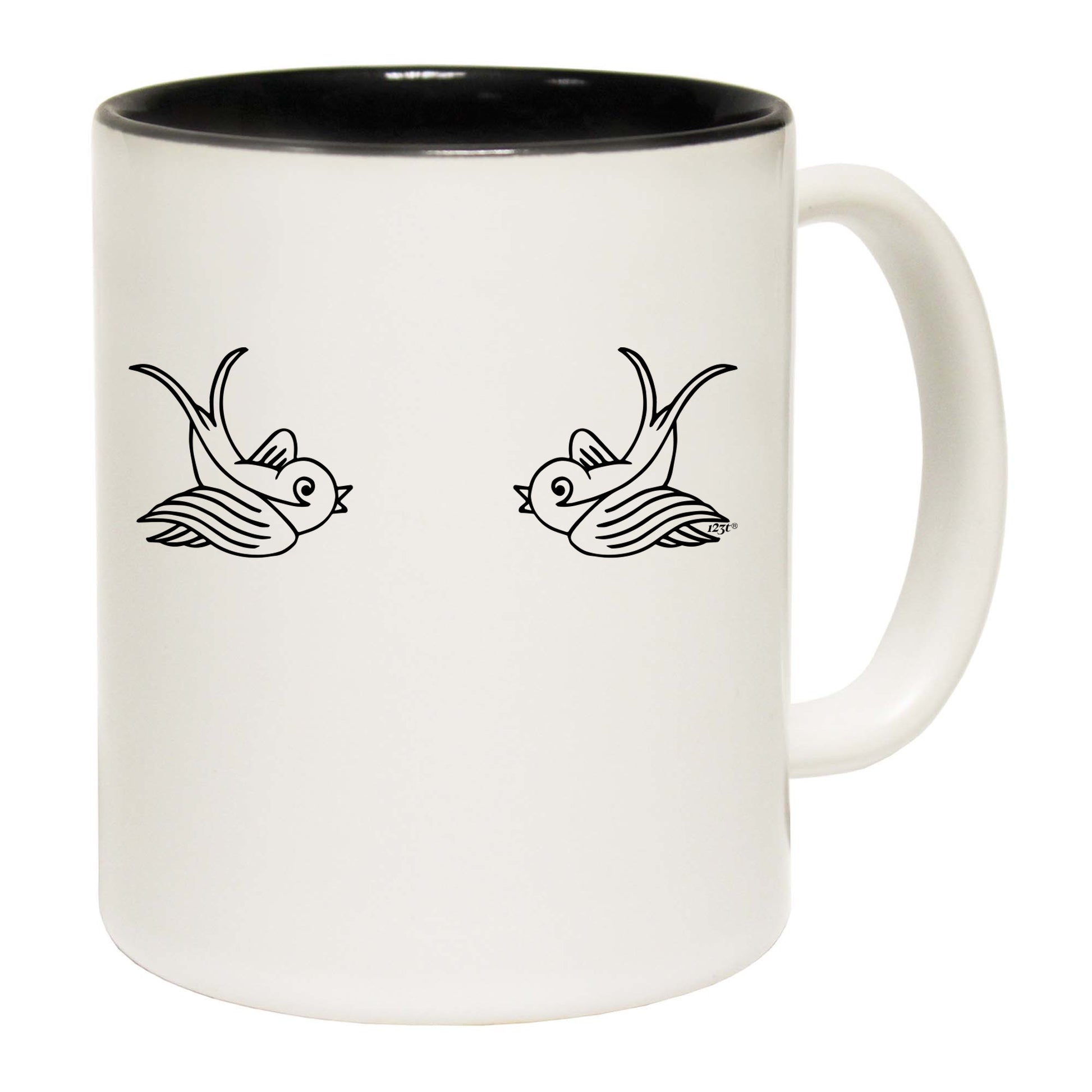 Bird Tattoo Swallows - Funny Coffee Mug