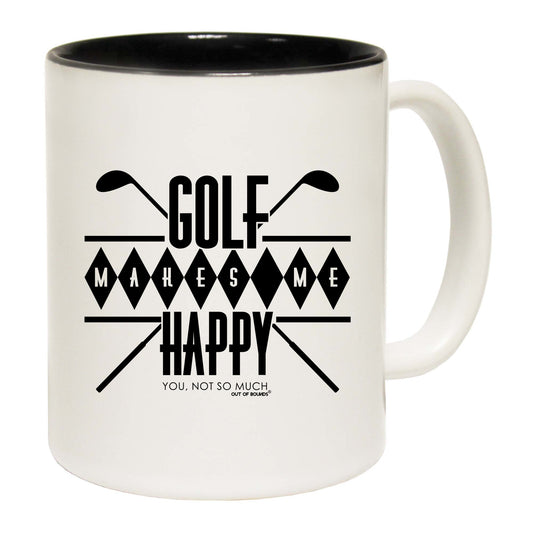 Oob Golf Makes Me Happy - Funny Coffee Mug