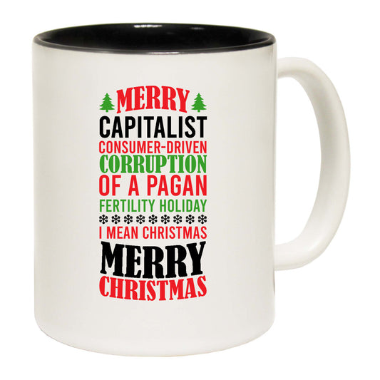Christmas Xmas Merry Capitalist Consumer Driven Corruption - Funny Coffee Mug