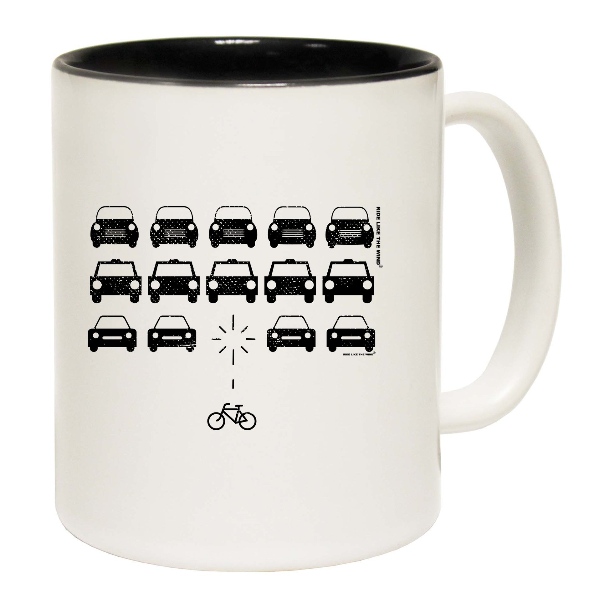 Rltw Bike Vs Cars - Funny Coffee Mug