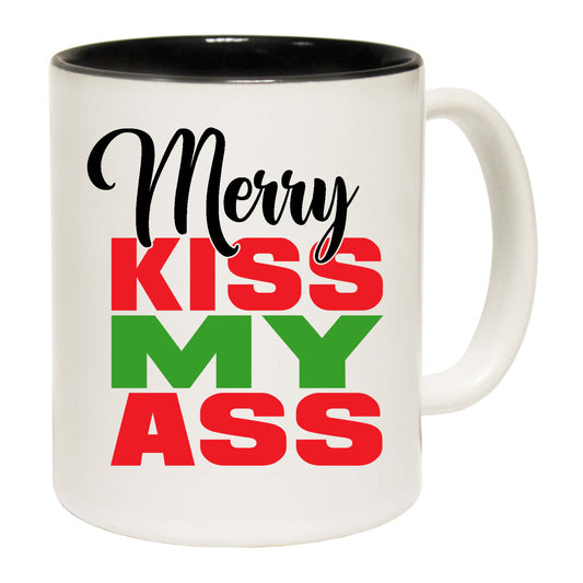 Christmas Xmas Merry Kiss My Ass - Funny Coffee Mug