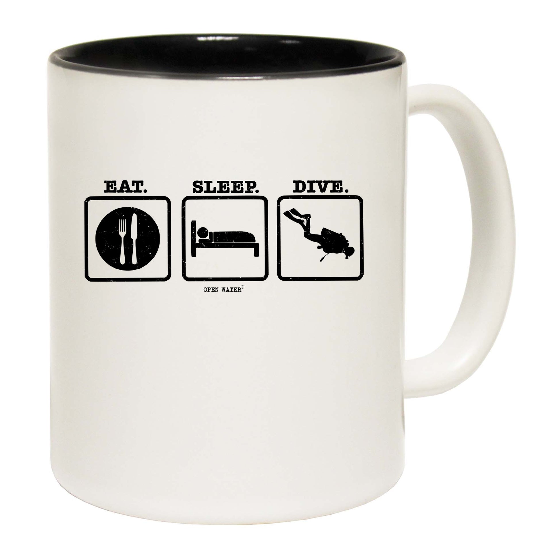 Ow Eat Sleep Dive - Funny Coffee Mug