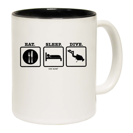 Ow Eat Sleep Dive - Funny Coffee Mug
