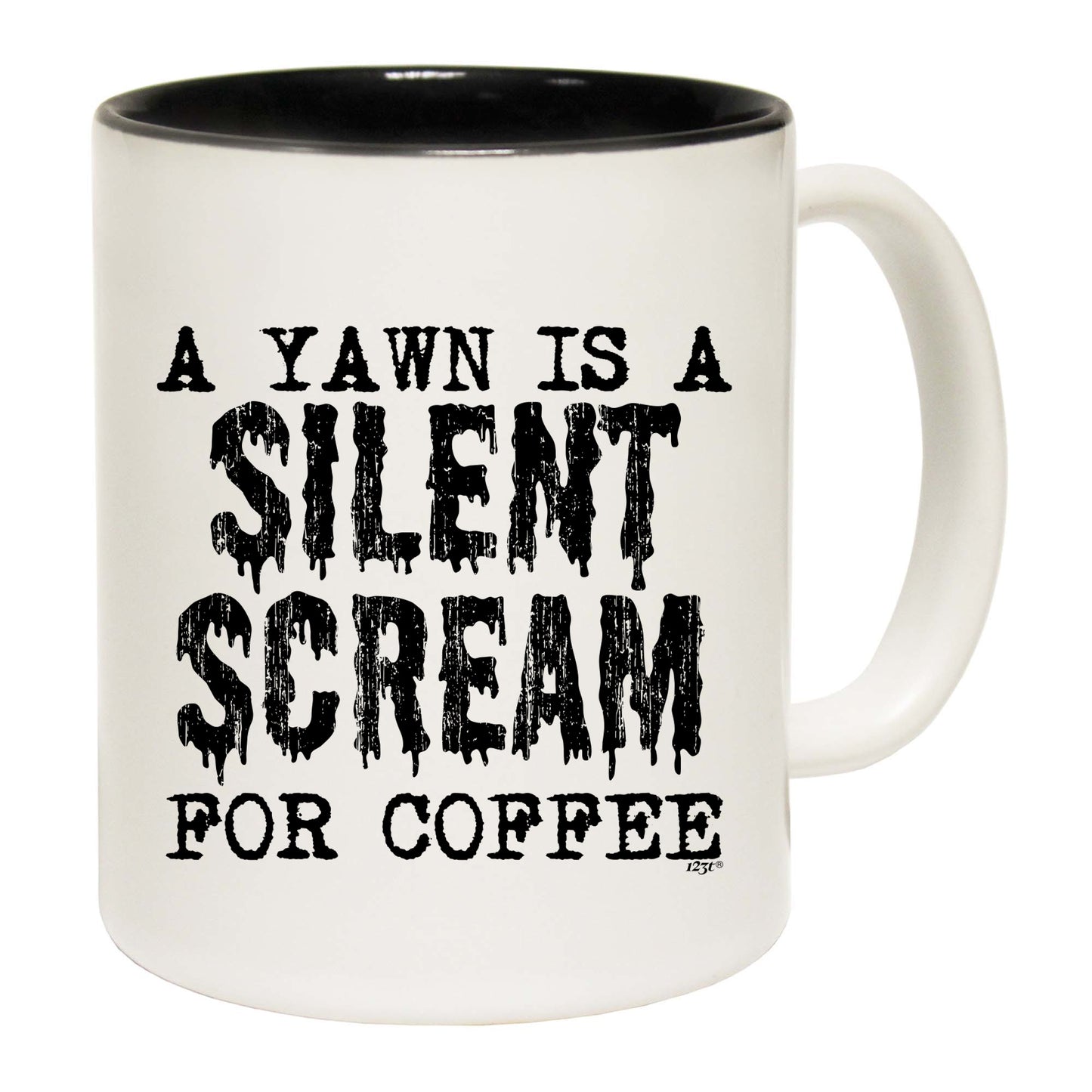 Yawn Silent Scream For Coffee - Funny Coffee Mug