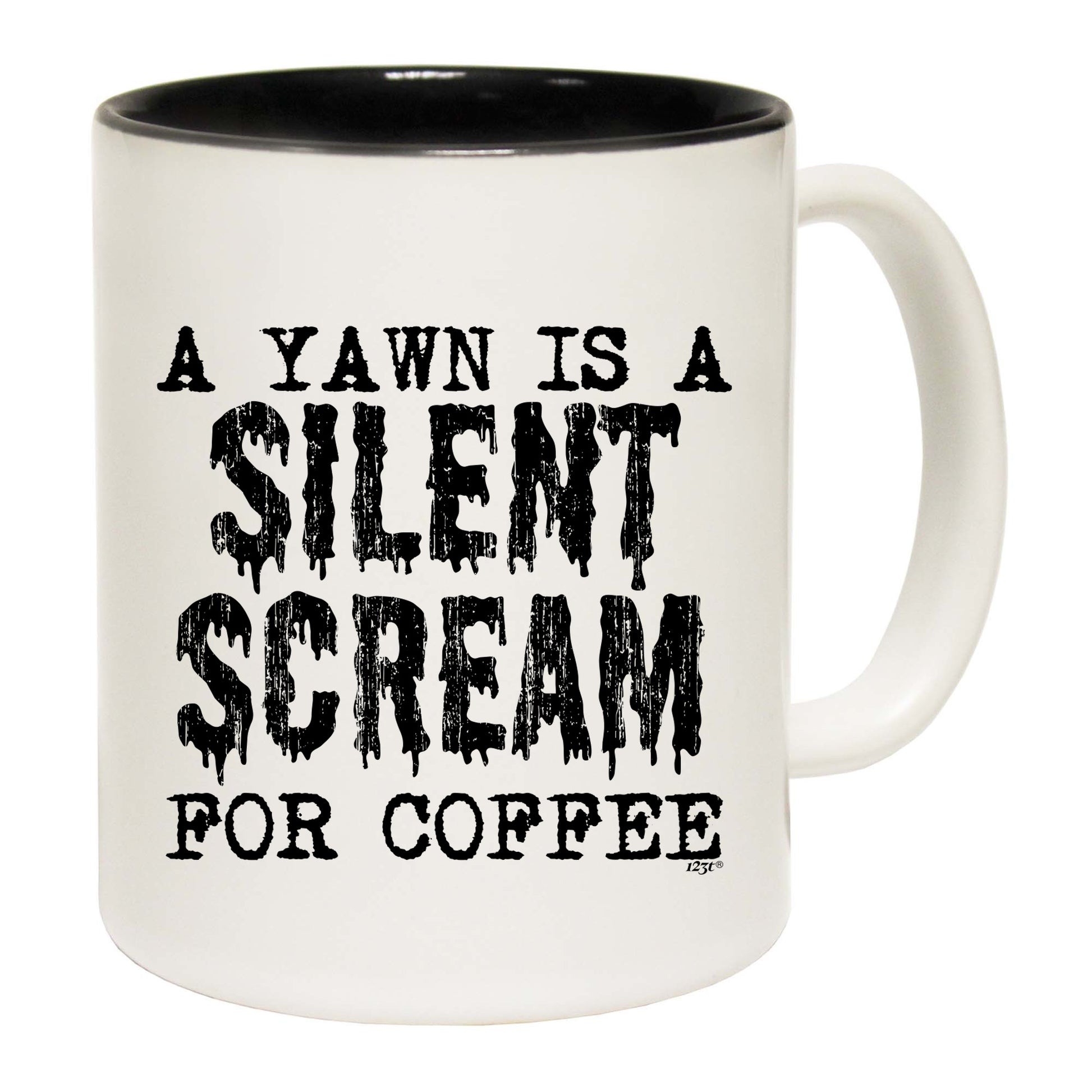 Yawn Silent Scream For Coffee - Funny Coffee Mug