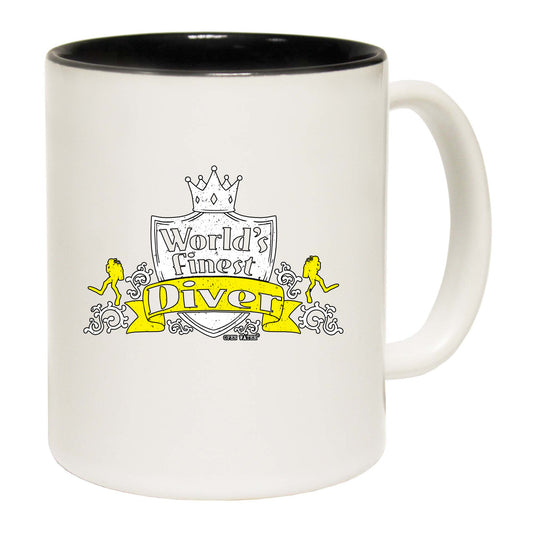 Ow Worlds Finest Diver - Funny Coffee Mug