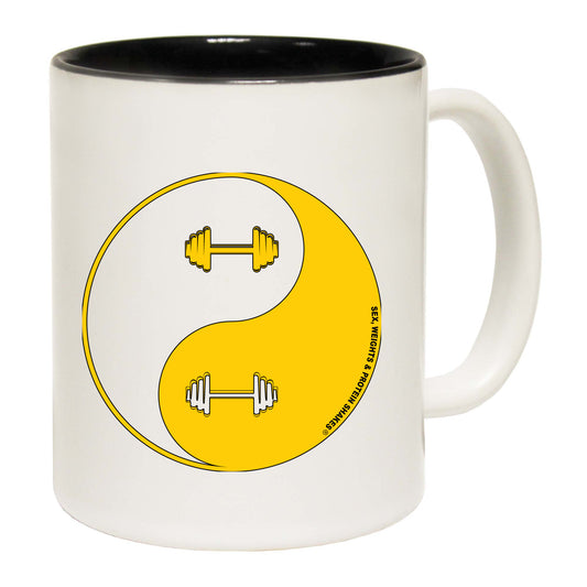 Swps Dumbbell Yin Yang - Funny Coffee Mug