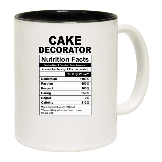 Cake Decorator Nutrition Facts - Funny Coffee Mug