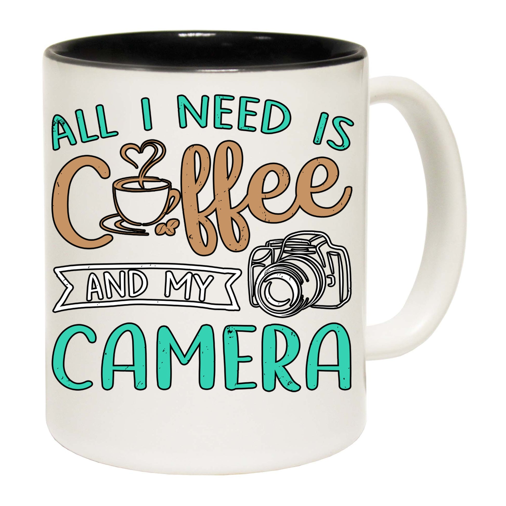 All I Need Is Coffee And My Camera - Funny Coffee Mug