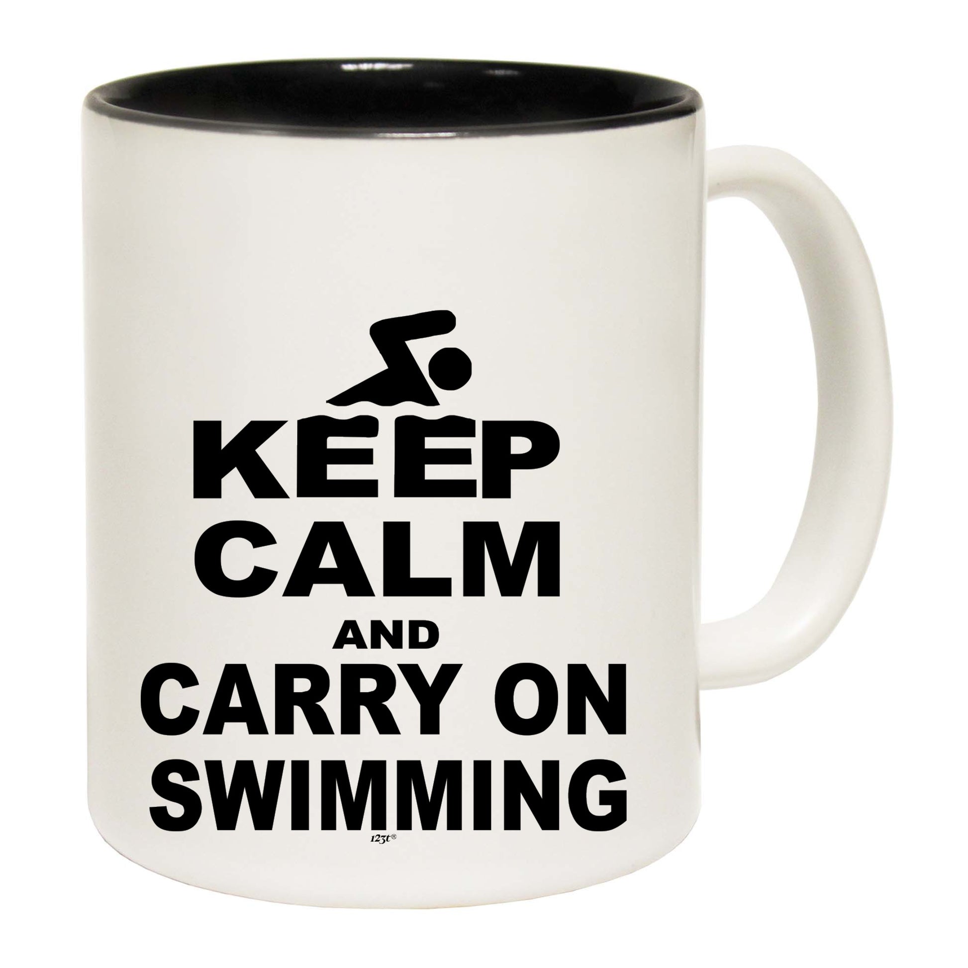 Keep Calm And Carry On Swimming - Funny Coffee Mug