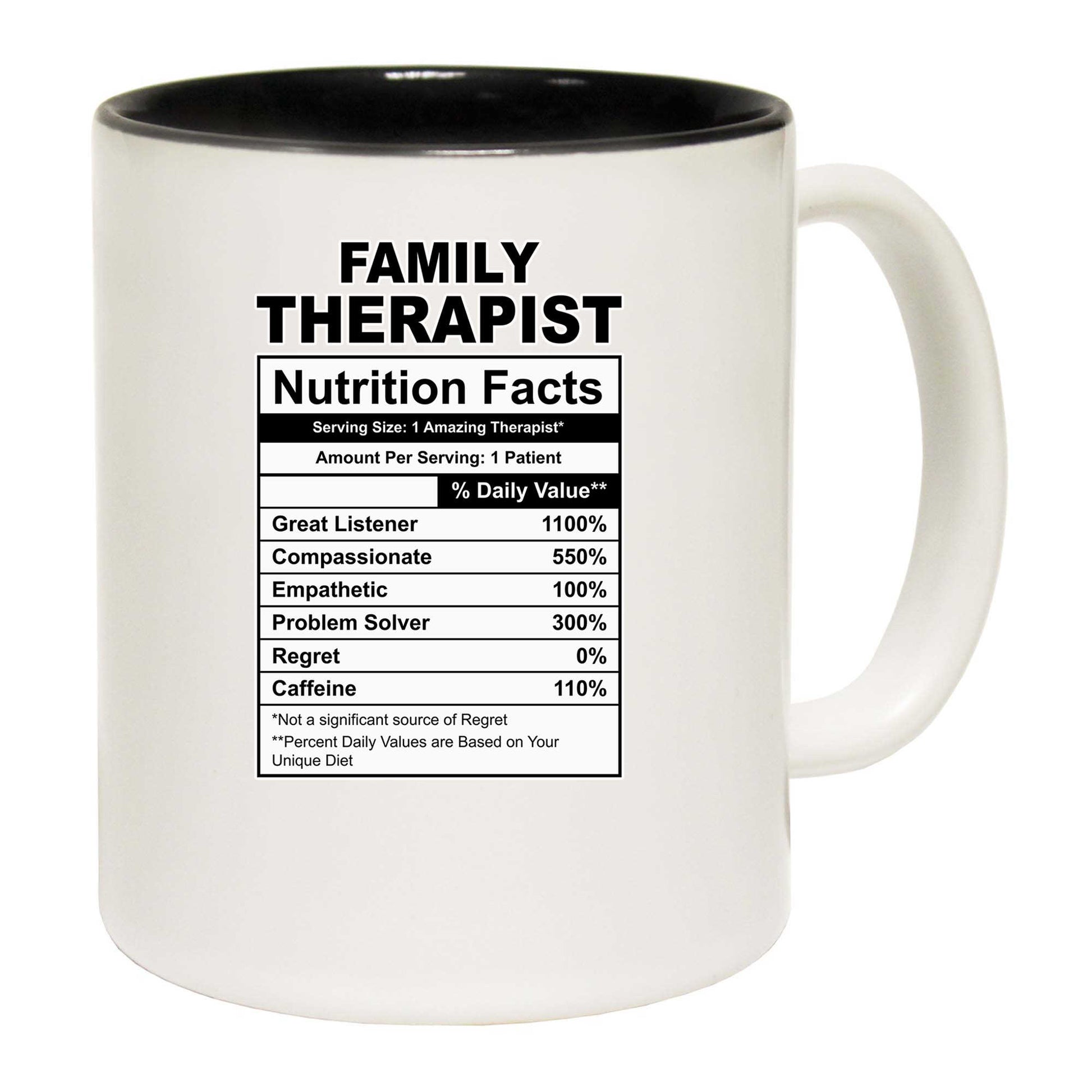Family Therapist Nutrition Facts - Funny Coffee Mug