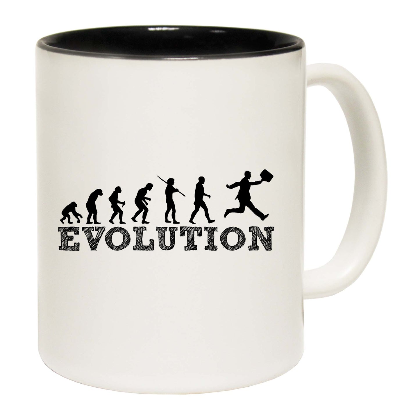 Evolution Skip Business Man - Funny Coffee Mug