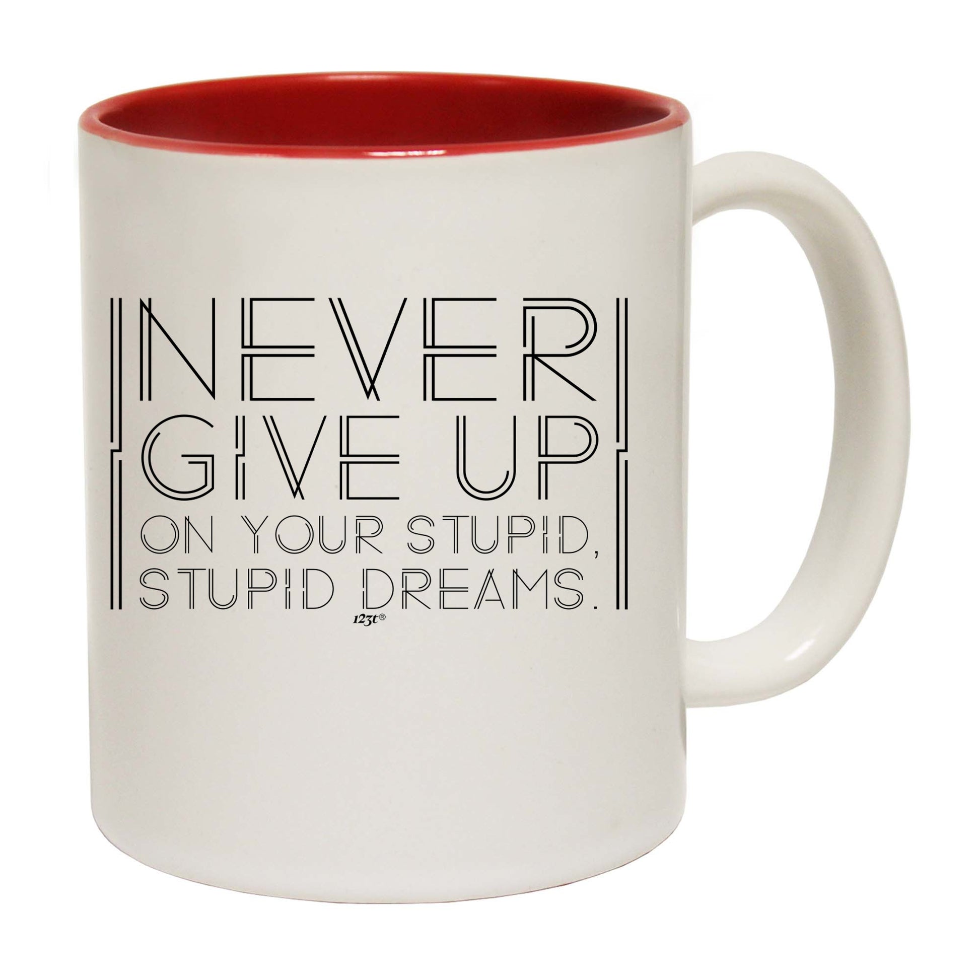 Never Give Up On Your Stupid Dreams - Funny Coffee Mug