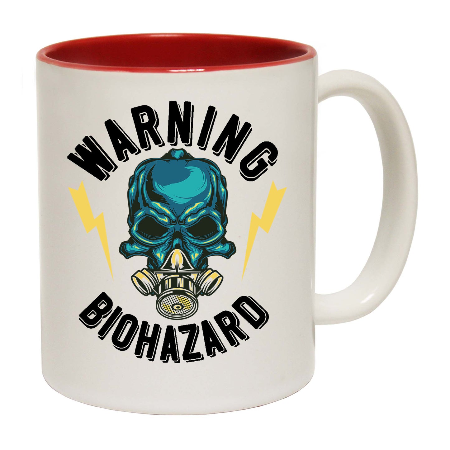 Warning Biohazard Skull - Funny Coffee Mug