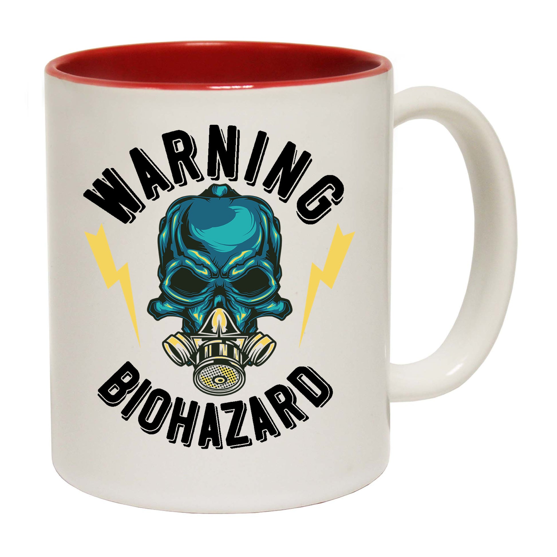 Warning Biohazard Skull - Funny Coffee Mug