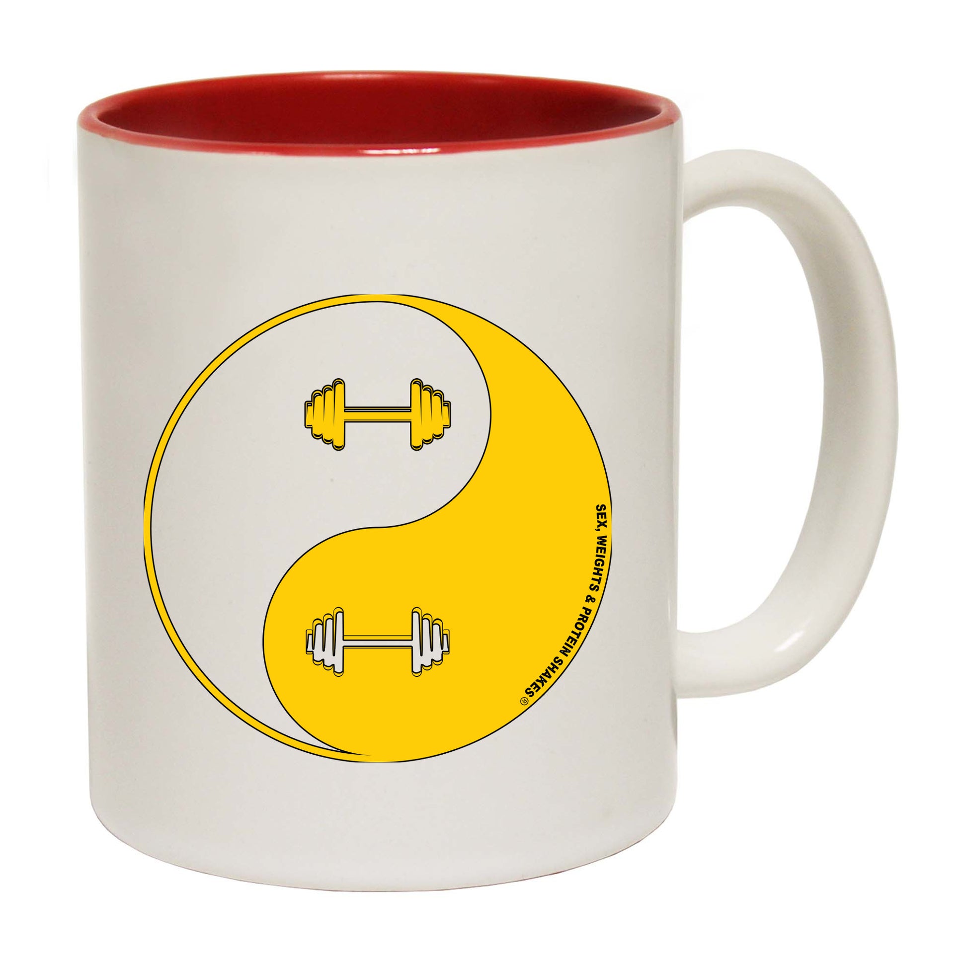 Swps Dumbbell Yin Yang - Funny Coffee Mug